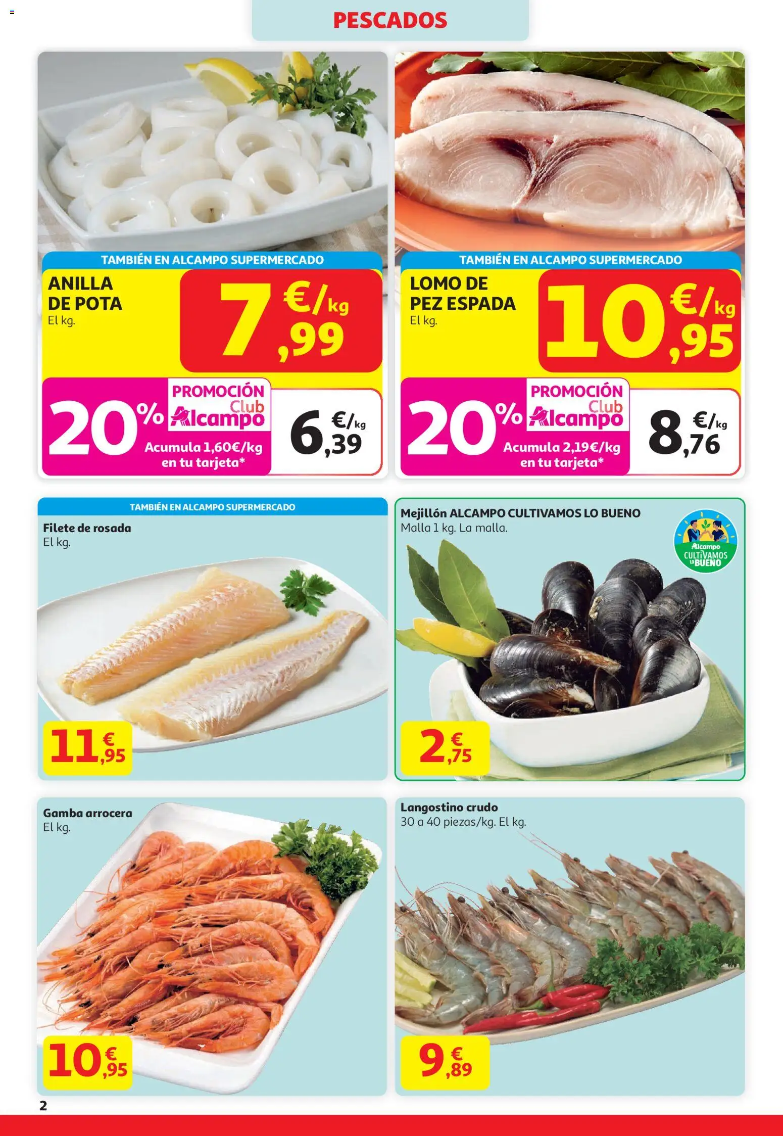 Alcampo - HG Unico Nacional │ válido desde el 15.01.2026 | Página: 2 | Productos: Filete, Langostino, Gamba