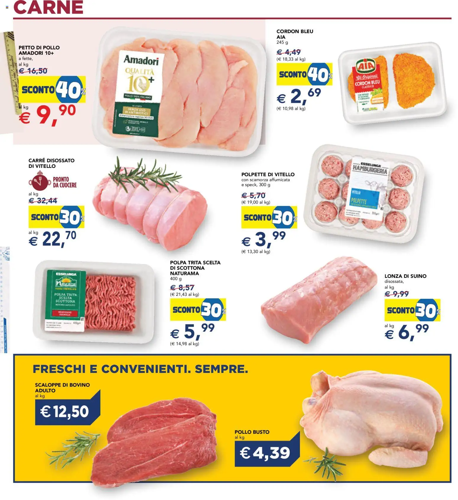 Volantino Esselunga S del 15.01.2026 | Pagina: 18 | Prodotti: Bovino, Pollo, Vitello, Polpette