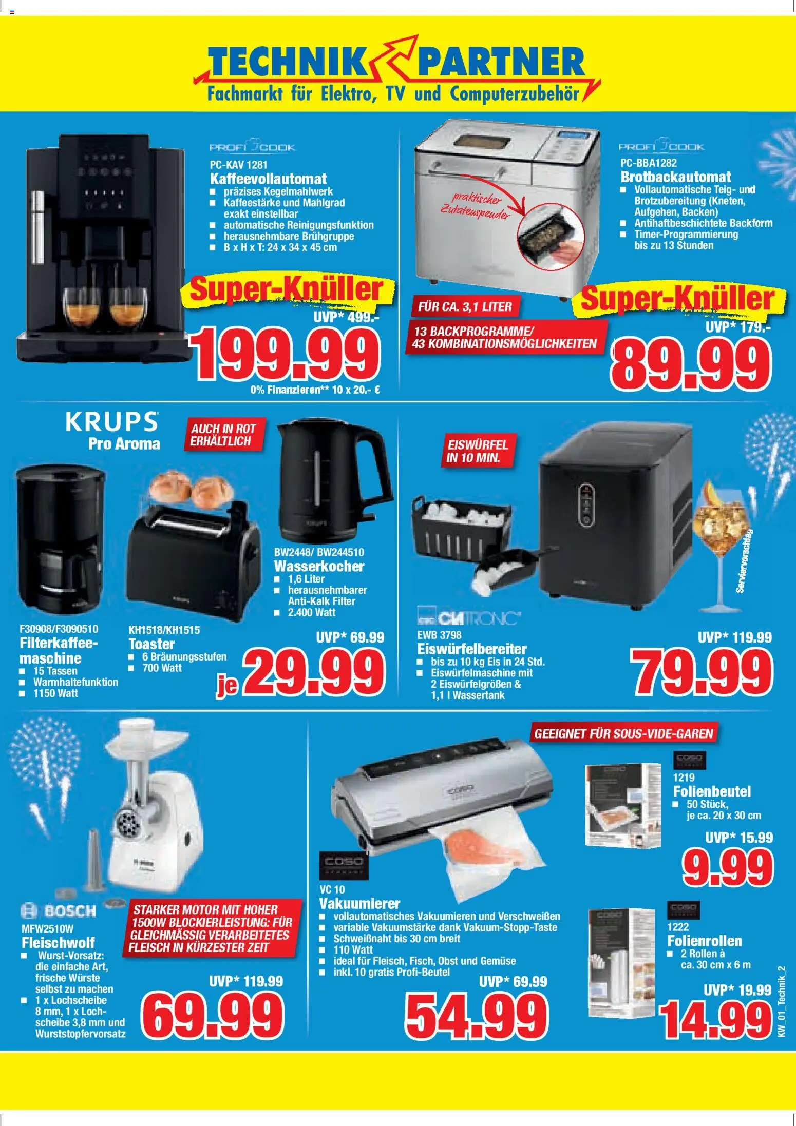 HERKULES - Technik Partner – gültig ab 29.12.2025 | Seite: 2 | Produkte: Bosch, Vakuumierer, Gemüse, Eis