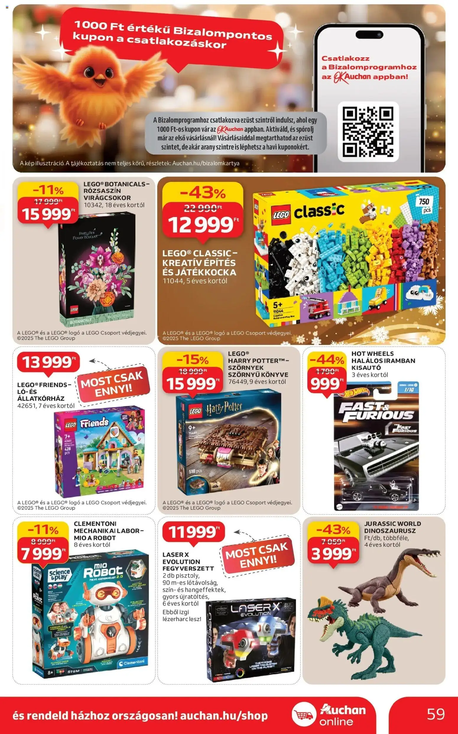 Auchan akciós ujság - amely érvényes a következő dátumtól: 18.12.2025 | Oldal: 59 | Termékek: Robot