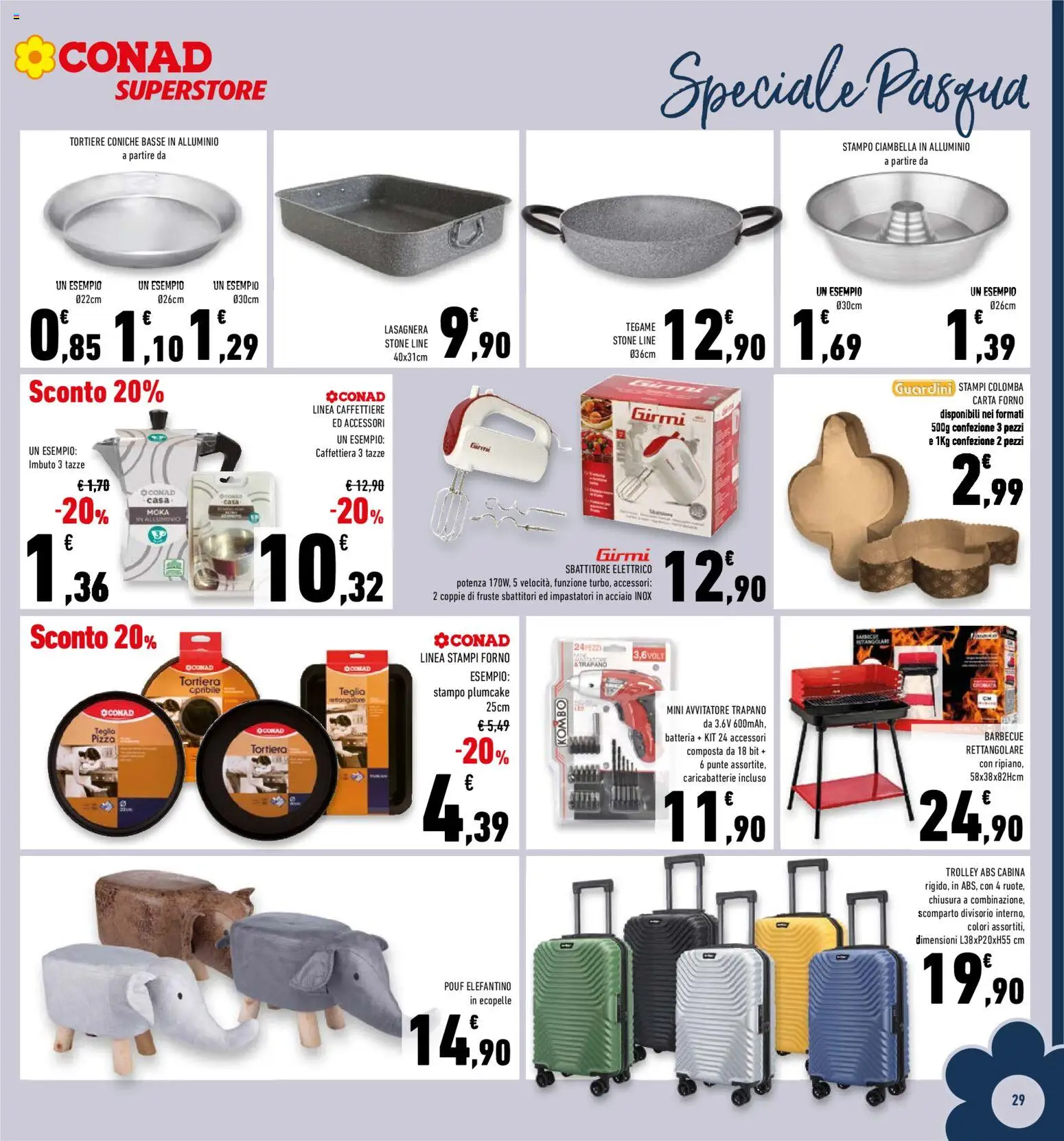 Volantino Conad del 25.03.2026 | Pagina: 29 | Prodotti: Sbattitore, Barbecue, Plumcake, Carta forno