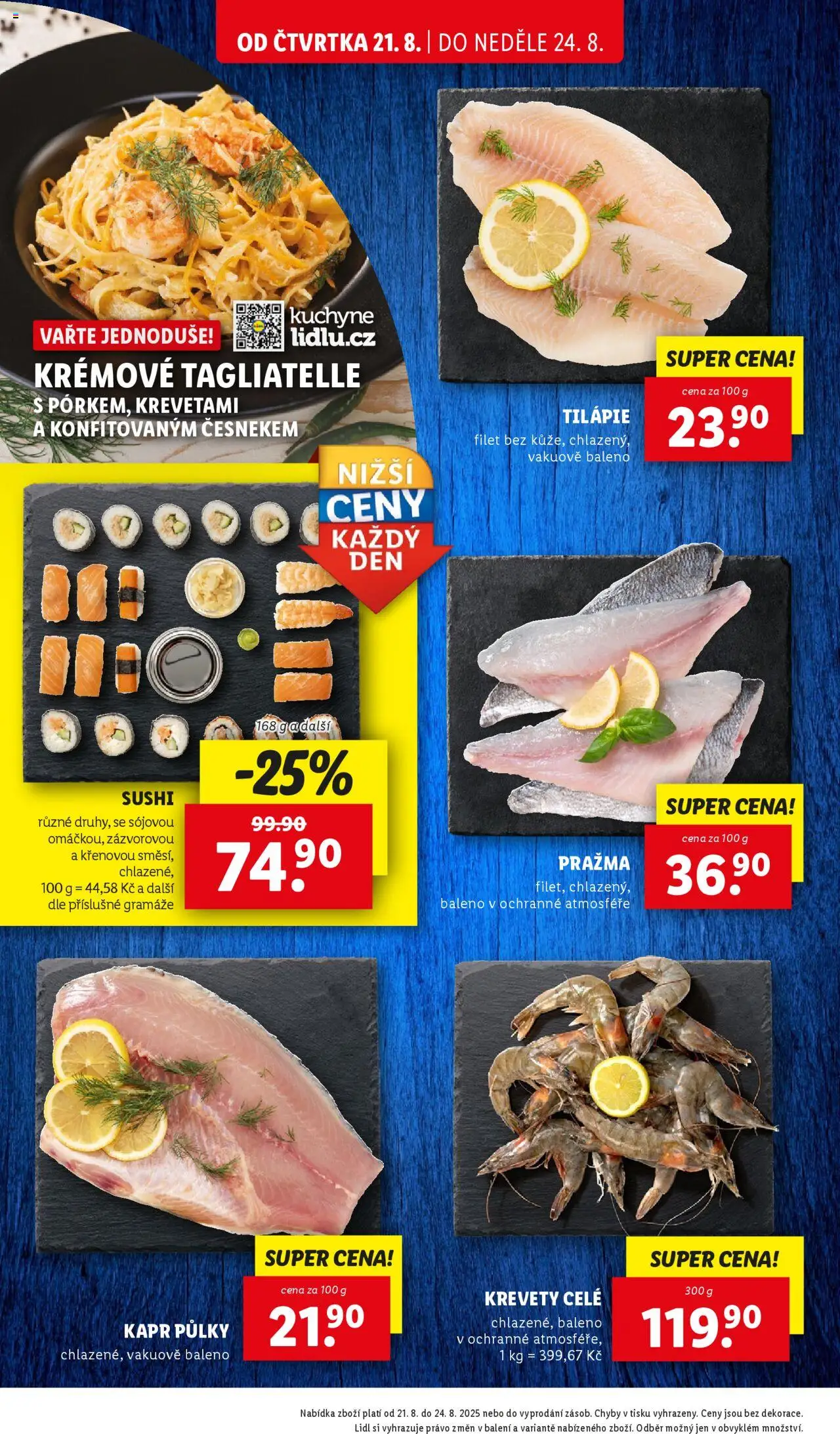 Lidl leták od 21.08.2025 | Strana: 12 | Produkty: Pražma, Tilapie, Filet, Kapr