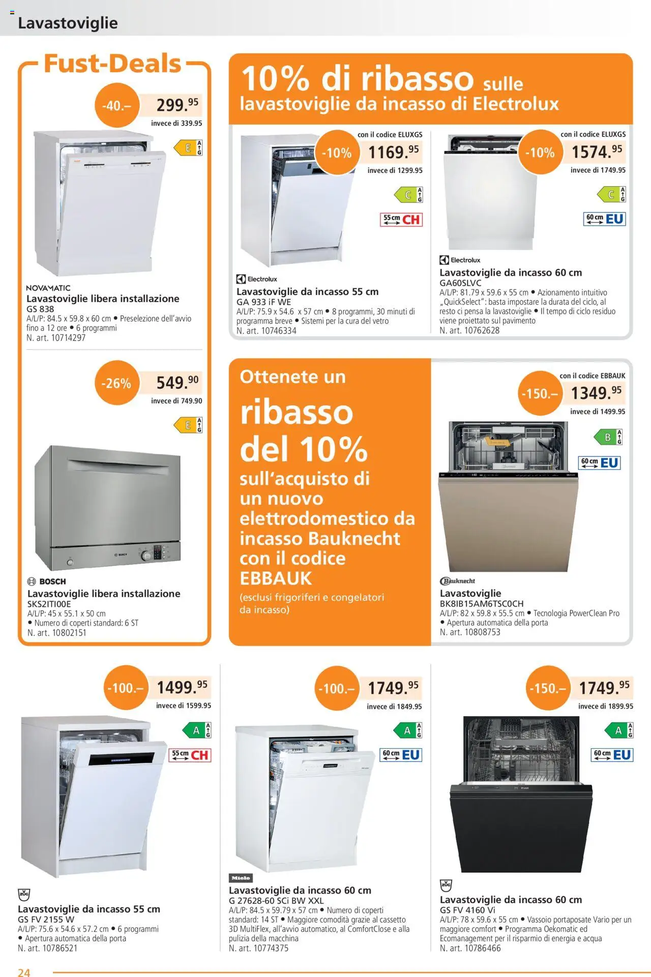 Fust Aktionen IT ab 28.07.2025 | Seite: 24 | Produkte: Miele, Bosch