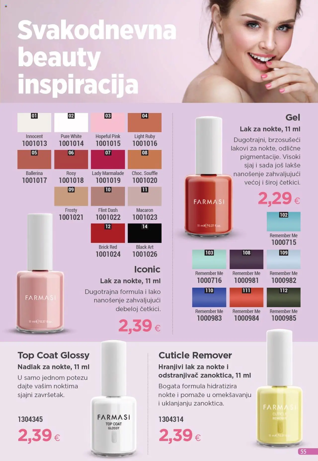 Farmasi katalog | vrijedi od 01.08.2025 | Stranica: 55 | Proizvodi: Lak za nokte, Dash