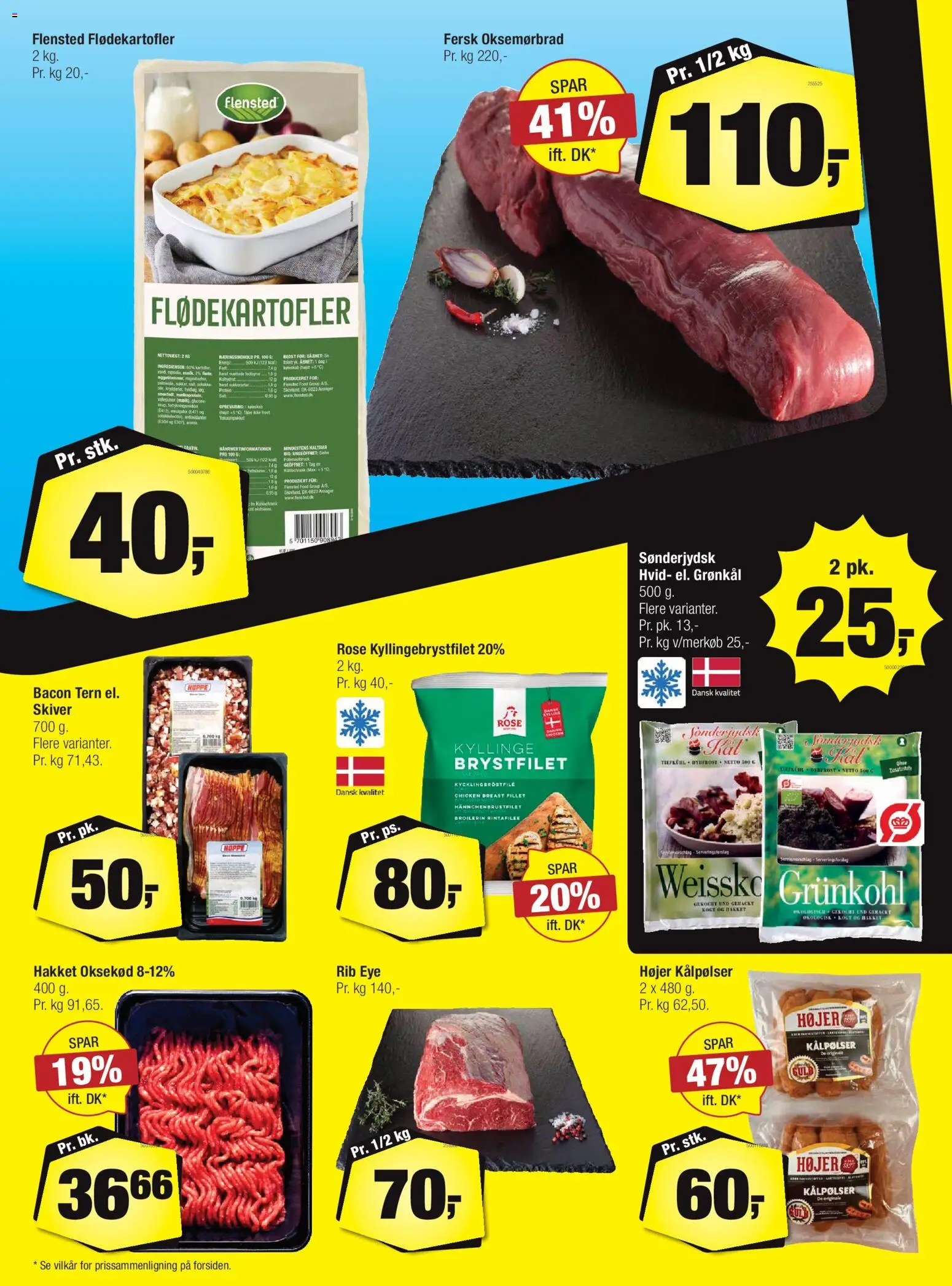 Calle tilbudsavis – gyldig fra 05.11.2025 | Side: 12 | Produkter: Oksekød, Bacon, Grønkål, Køleskab