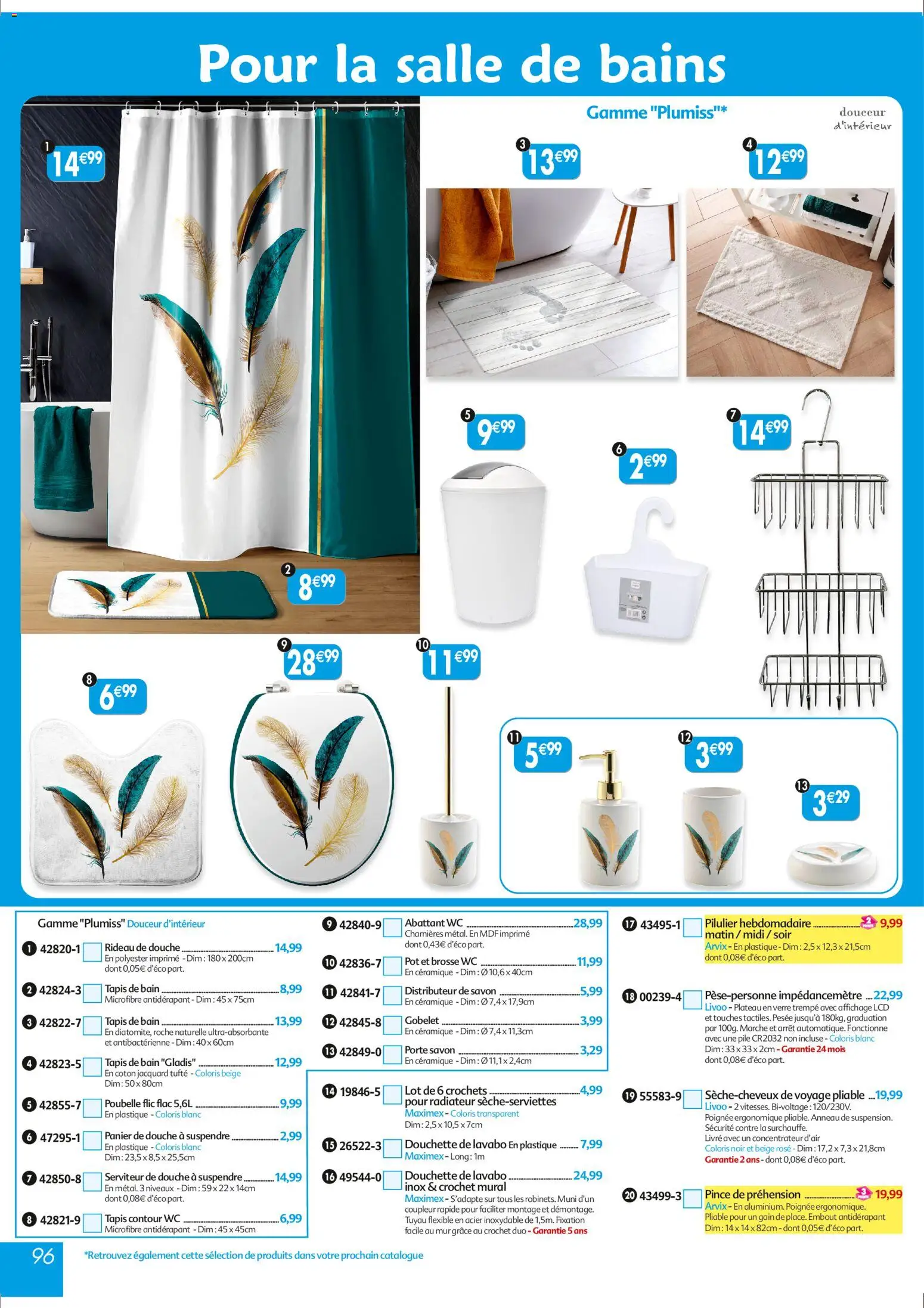 {H1} | Page: 96 | Produits: Tapis de bain, Plateau, Brosse, Livre