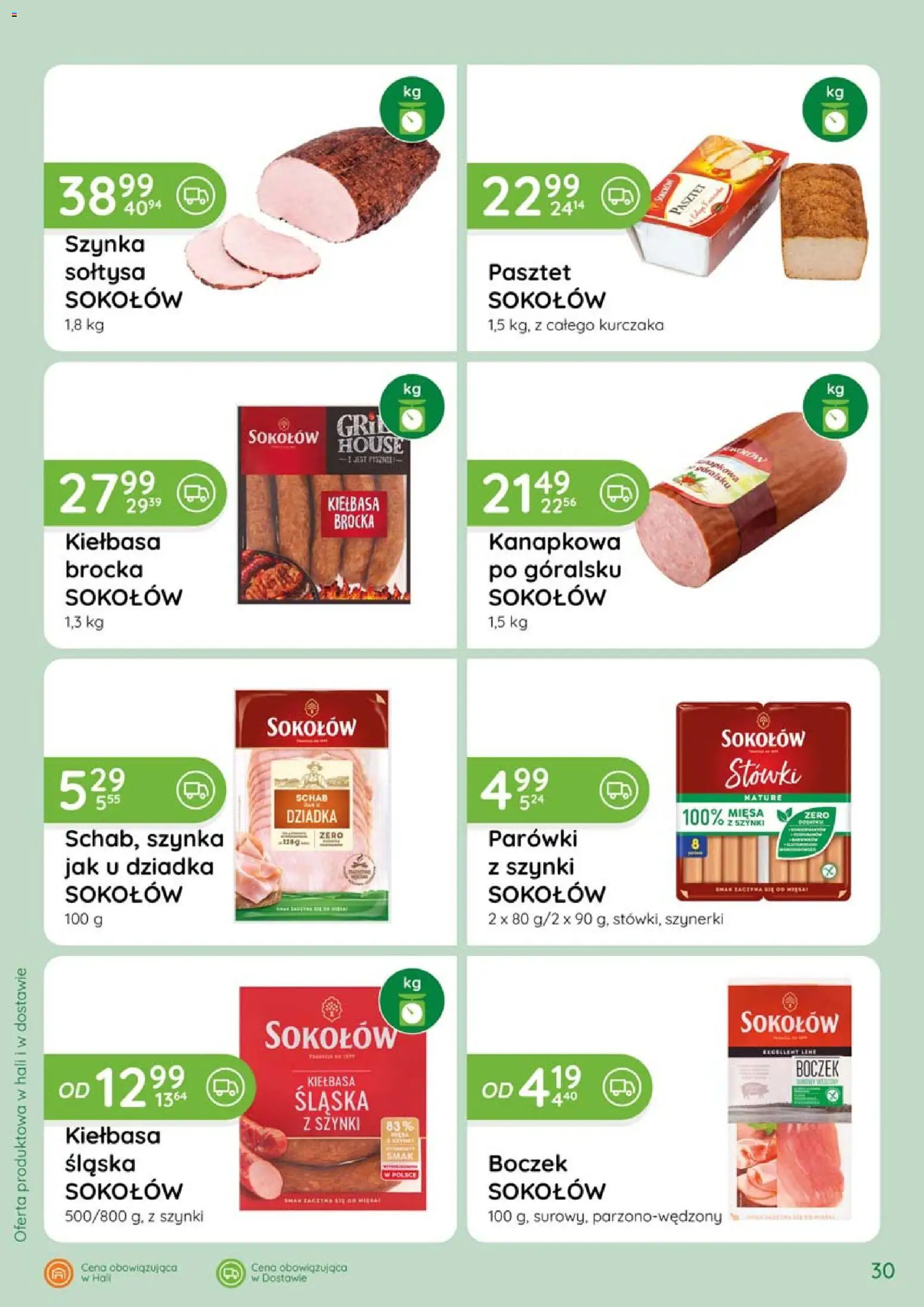 Eurocash gazetka - Katalog Wędlin od 02.04.2026 | Strona: 30 | Produkty: Schab, Szynka, Kiełbasa śląska, Boczek