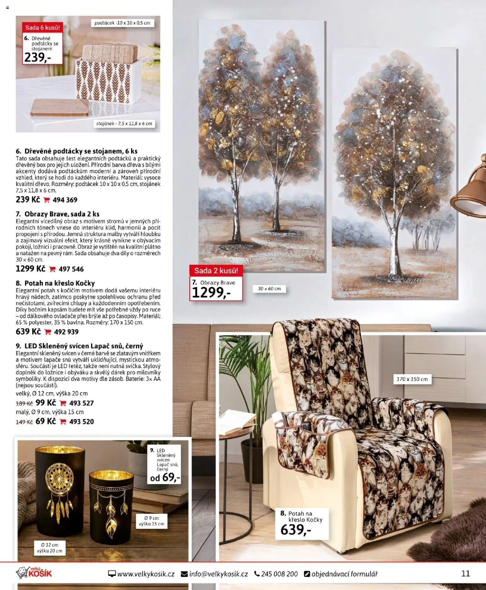 Velký Košík katalog únor 2026 od 01.02.2026 | Strana: 11 | Produkty: Brýle, Svícen, Křeslo, LED