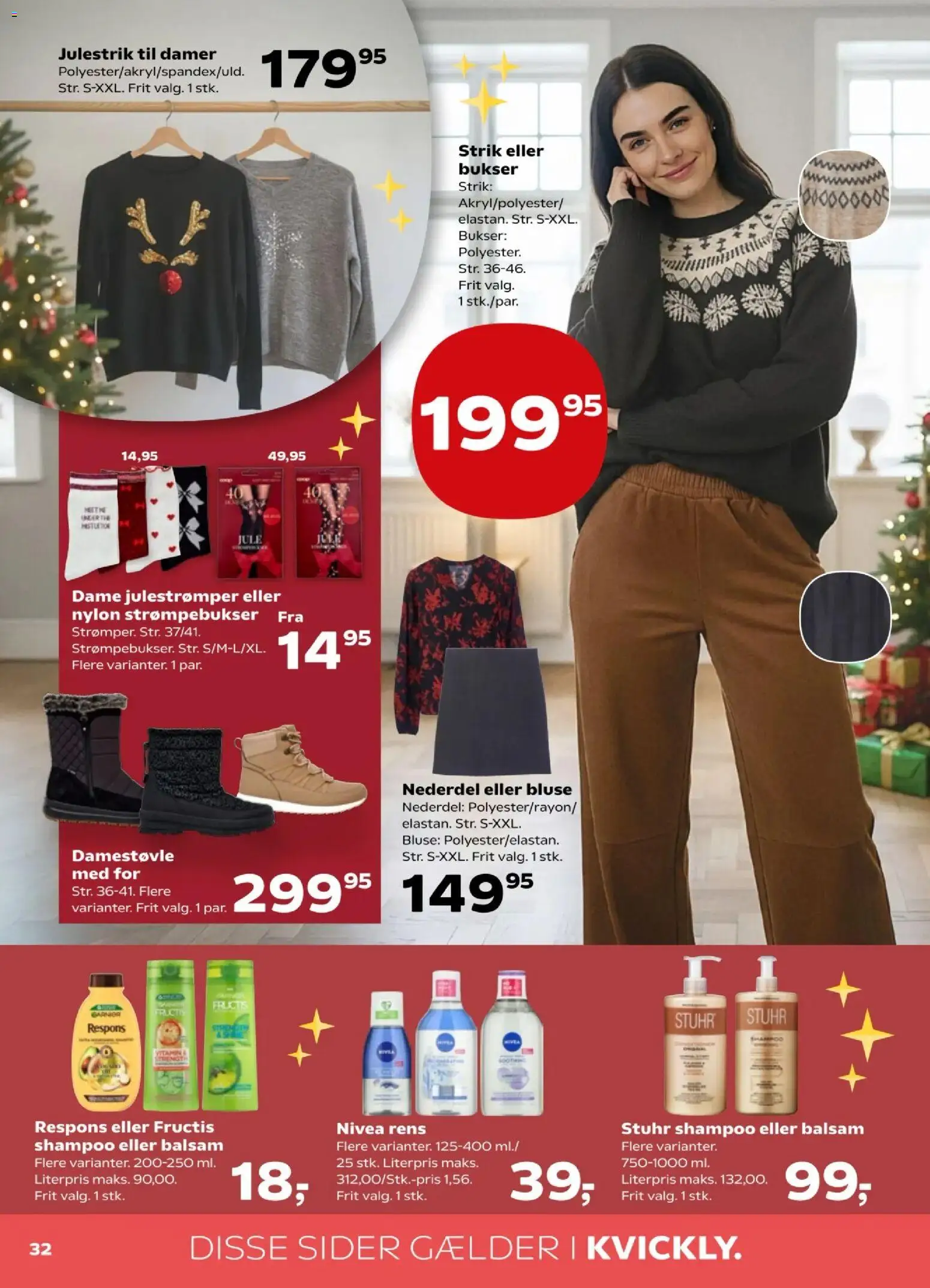 Kvickly tilbudsavis – gyldig fra 31.10.2025 | Side: 34 | Produkter: Shampoo, Balsam, Strømpebukser, Bluse