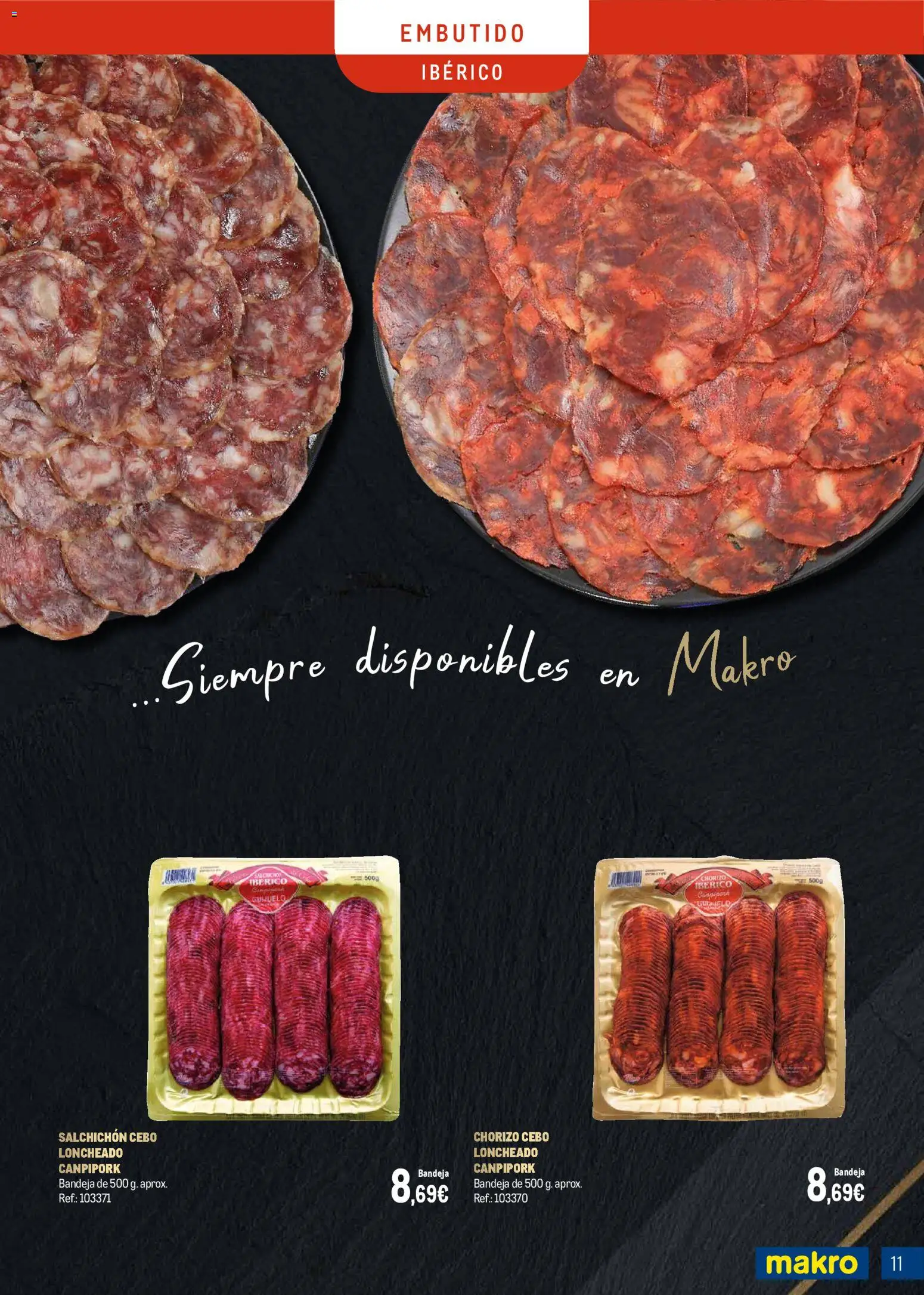 Makro - Charcuteria Canarias │ válido desde el 01.12.2025 | Página: 11 | Productos: Bandeja, Loncheado