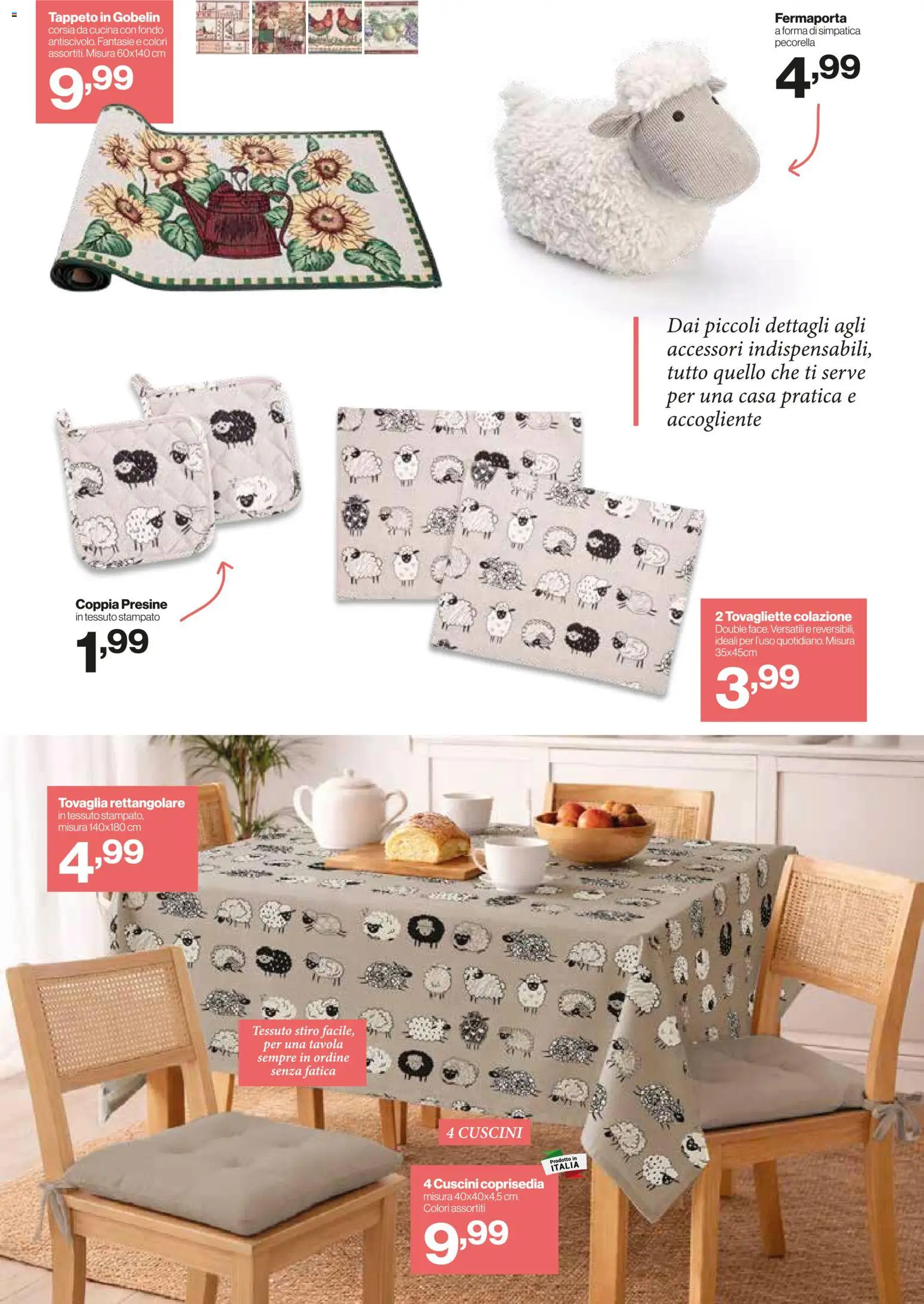 Volantino IN's del 14.01.2026 | Pagina: 17 | Prodotti: Fermaporta, Tovagliette, Coprisedia, Tappeto