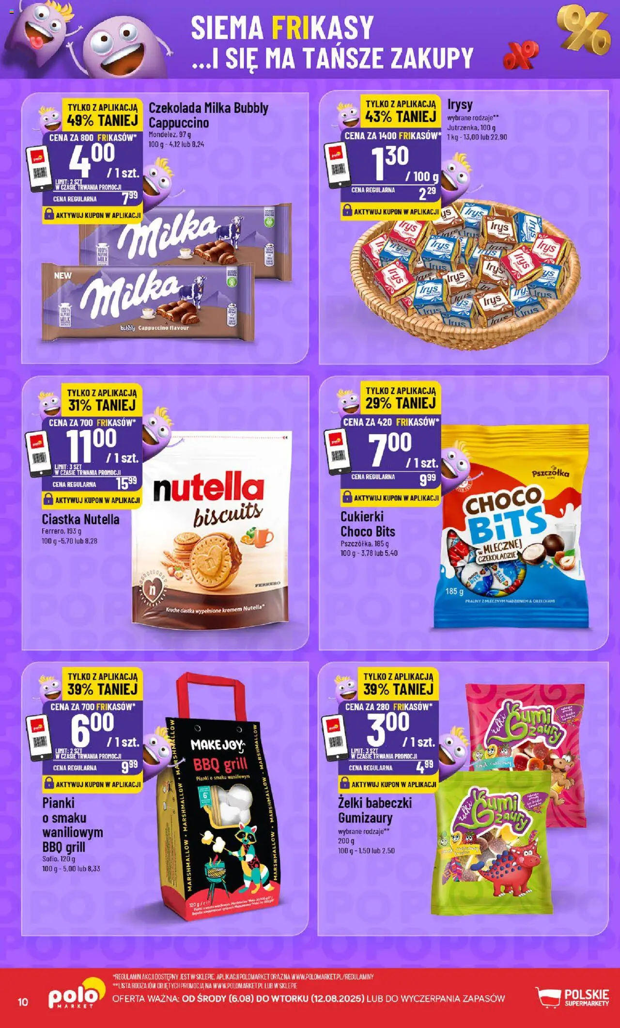 POLOmarket Gazetka - Frikasowe hity od 06.08.2025 | Strona: 10 | Produkty: Nutella, Cappuccino, Babeczki, Czekolada