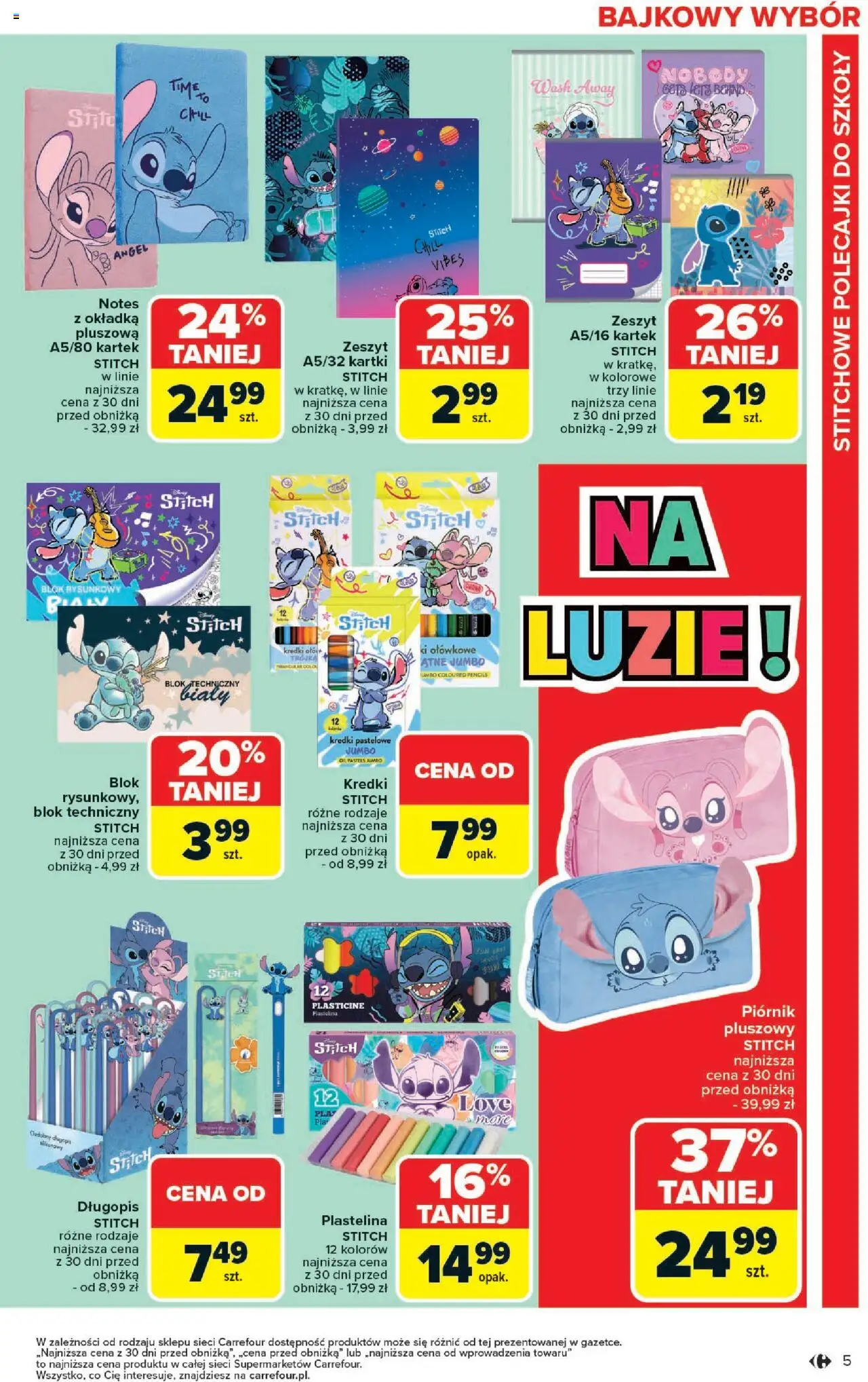 Carrefour Gazetka - Market Szkoła nowy sezon od 18.08.2025 | Strona: 5 | Produkty: Zeszyt