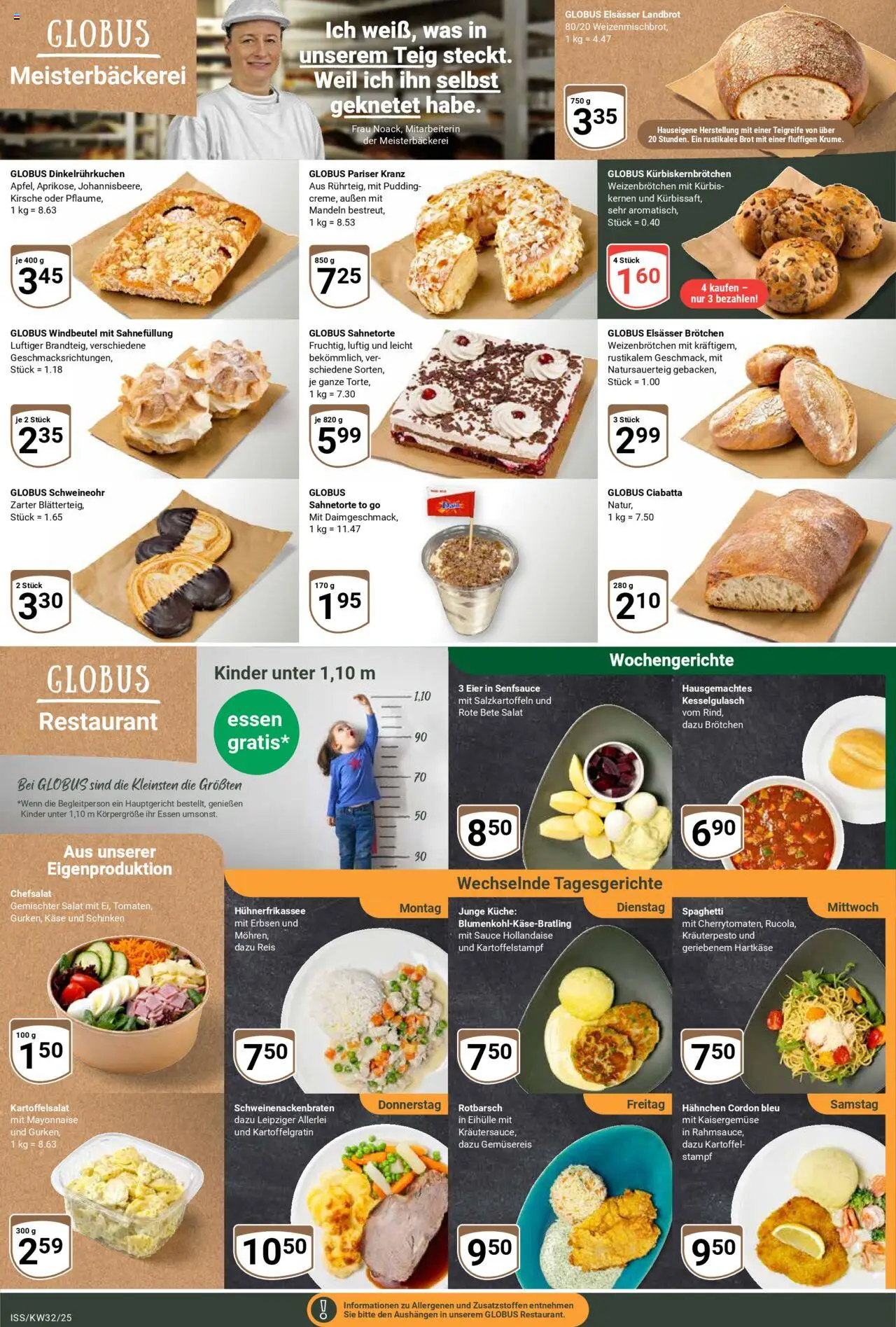 Globus Prospekt 	 - gültig ab dem 04.08.2025 | Seite: 11 | Produkte: Küche, Mandeln, Schinken, Salat