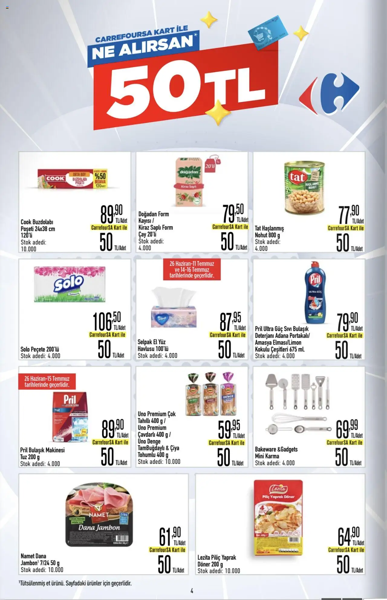 CarrefourSA Katalog - 26.06.2025 tarihinden itibaren geçerlidir | Sayfa: 4 | Ürünler: Bulaşık deterjanı, Çay, Kiraz, Bulaşık makinesi
