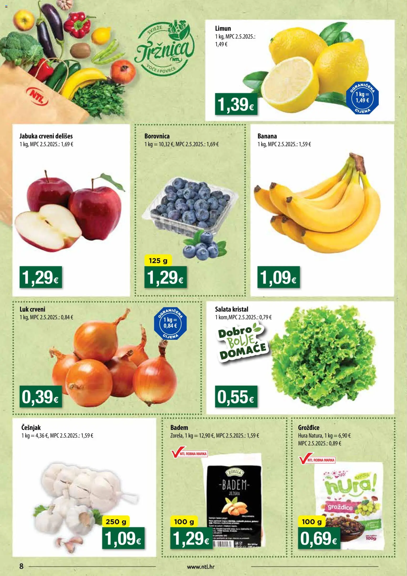 NTL katalog | vrijedi od 19.11.2025 | Stranica: 8 | Proizvodi: Salata, Češnjak, Borovnica, Jabuka