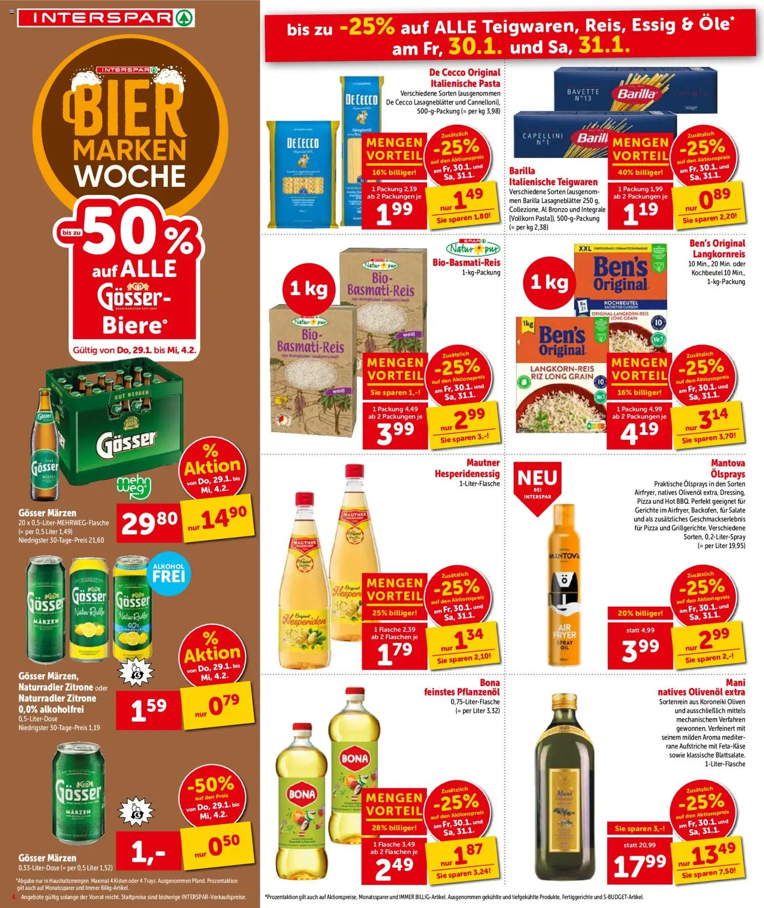 Interspar Gutscheinheft - Oberösterreich gültig ab 29.01.2026 | Seite: 5 | Produkte: Pasta, Fertiggerichte, Szeder, Hajdina liszt