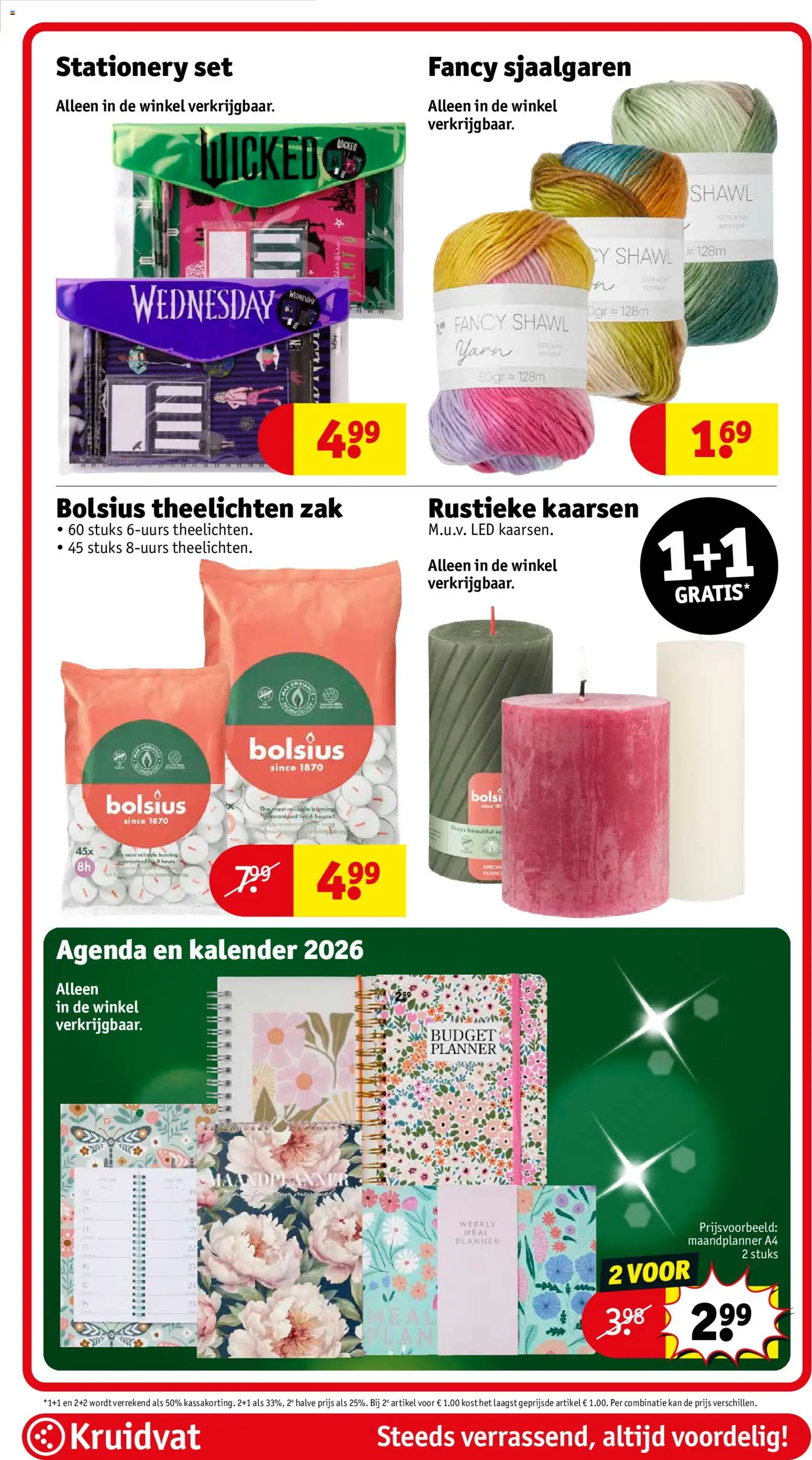 {H1} | Pagina: 57 | Producten: Planner, Kan, Zak, Kaarsen