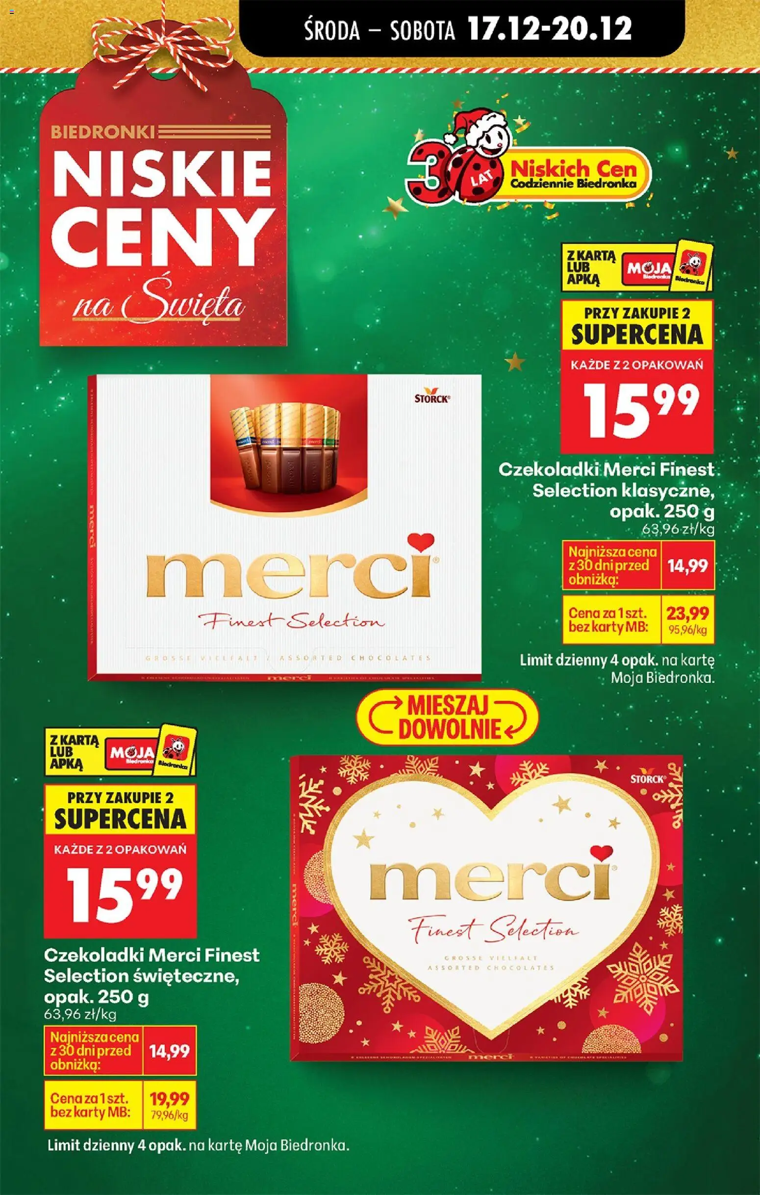 Biedronka gazetka - Oferta w tym tygodniu od 17.12.2025 | Strona: 27 | Produkty: Karta, Czekoladki, Merci