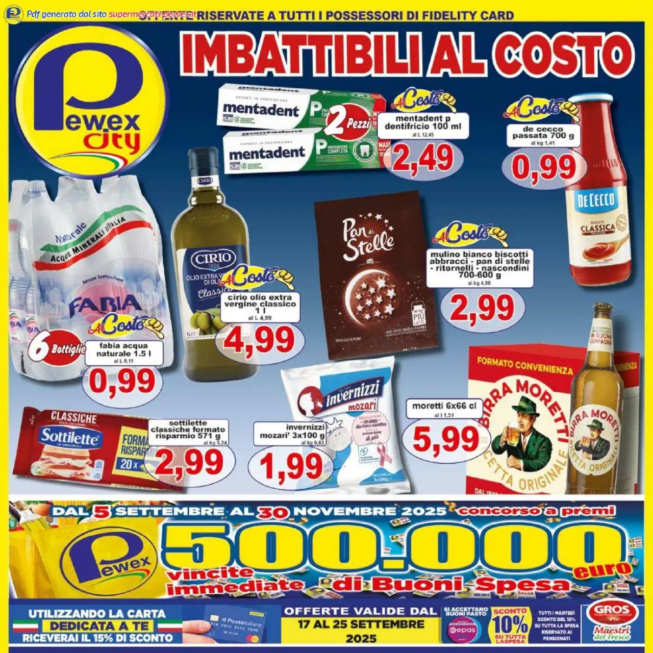Volantino Pewex del 17.09.2025 | Pagina: 1 | Prodotti: Tè, Biscotti, Acqua, Olio