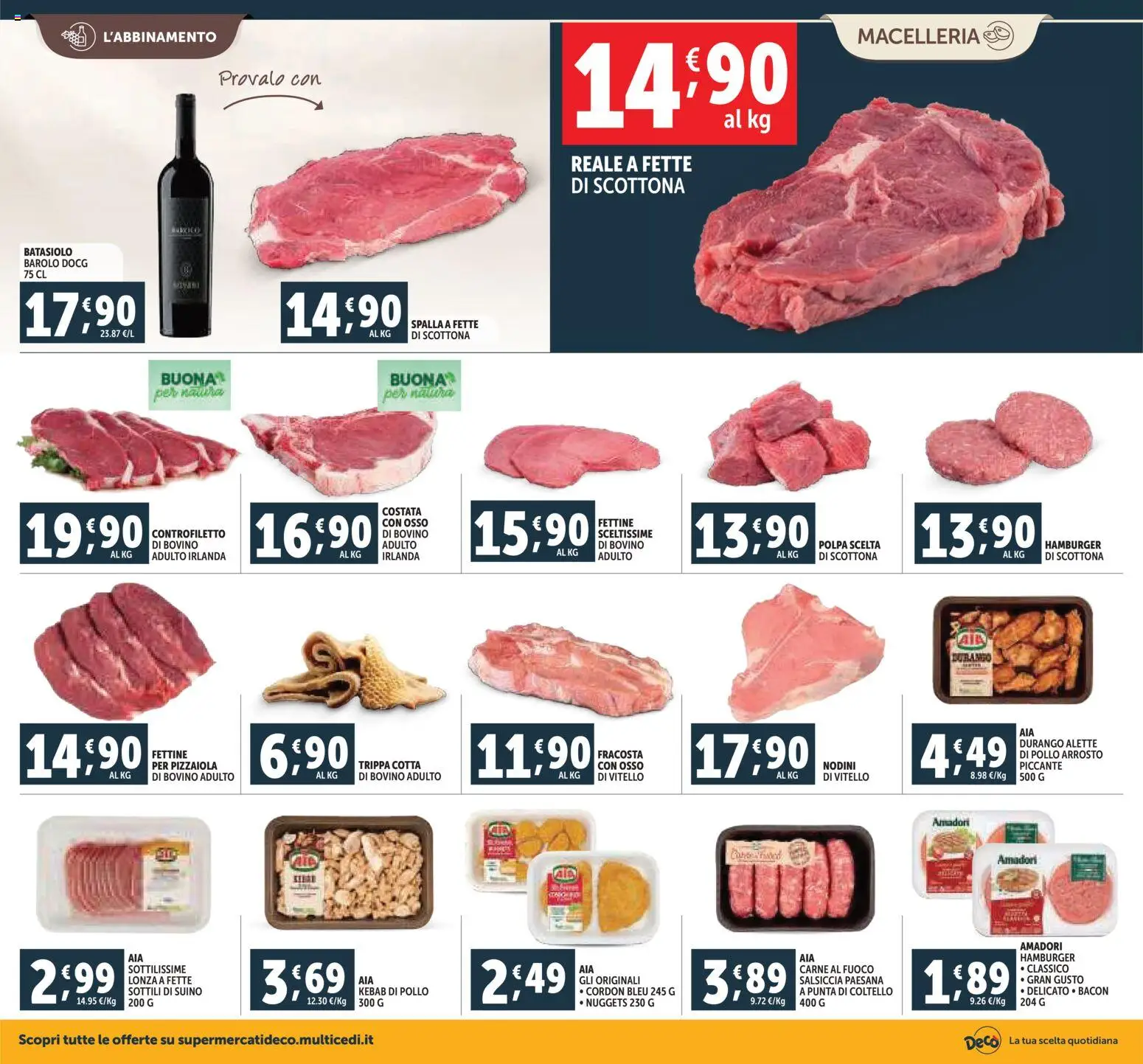 Volantino Decò del 20.11.2025 | Pagina: 4 | Prodotti: Arrosto, Suino, Salsiccia, Hamburger