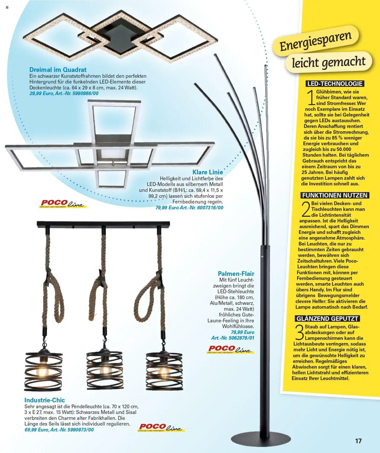 Poco Wohnwelt Herbst 2025 – gültig ab 01.09.2025 | Seite: 17 | Produkte: Lampe