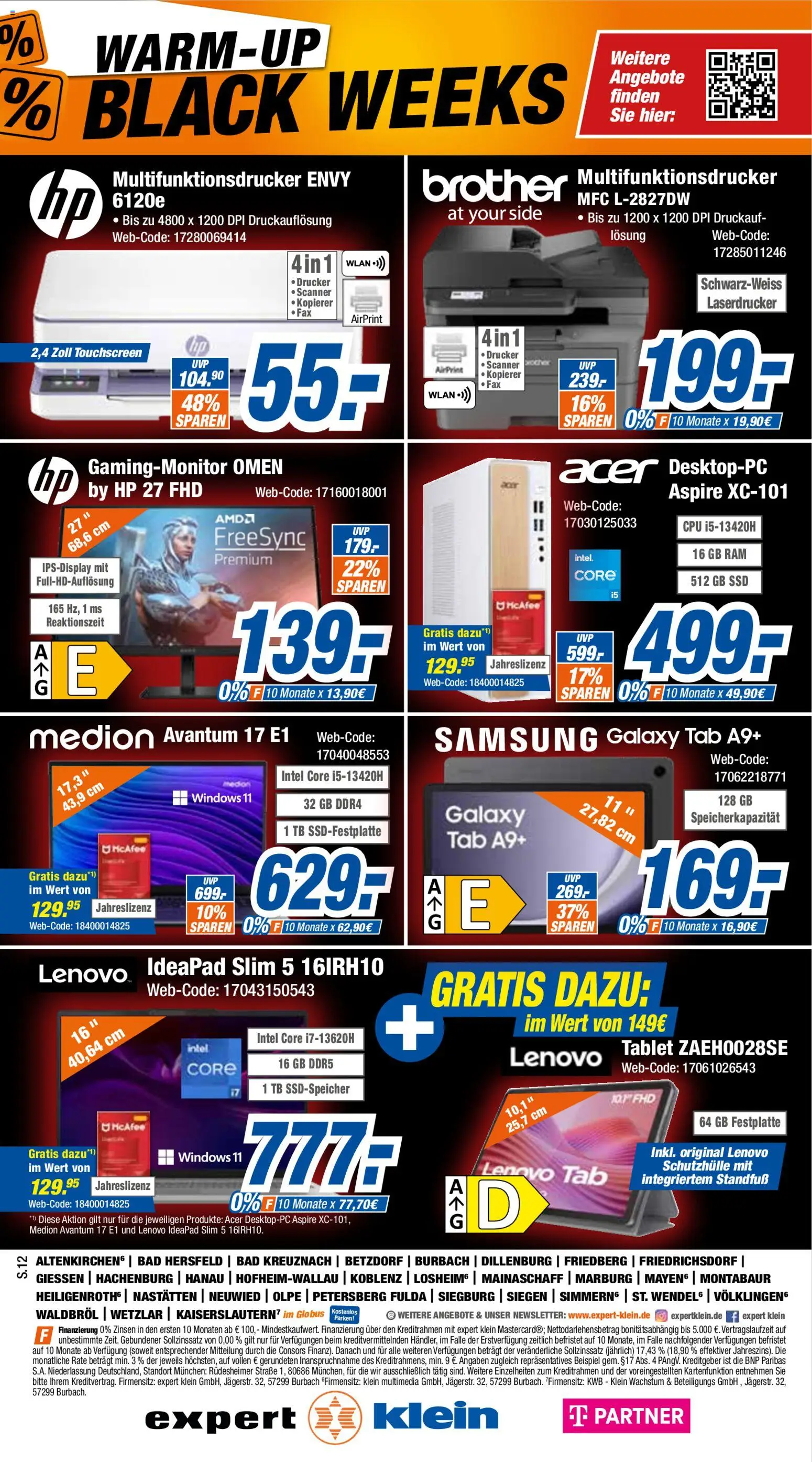 Expert - Black Friday – gültig ab 15.11.2025 | Seite: 12 | Produkte: HP, Bad, Samsung, Laserdrucker