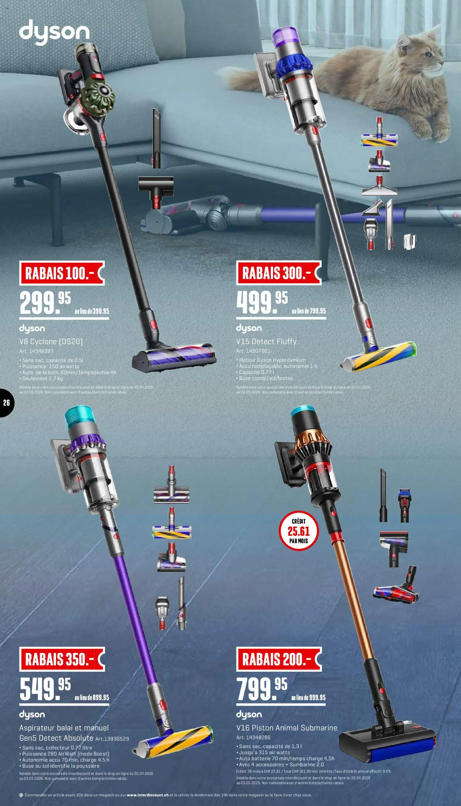 Interdiscount aktionen FR – gültig ab 20.04.2026 | Seite: 26 | Produkte: Dyson