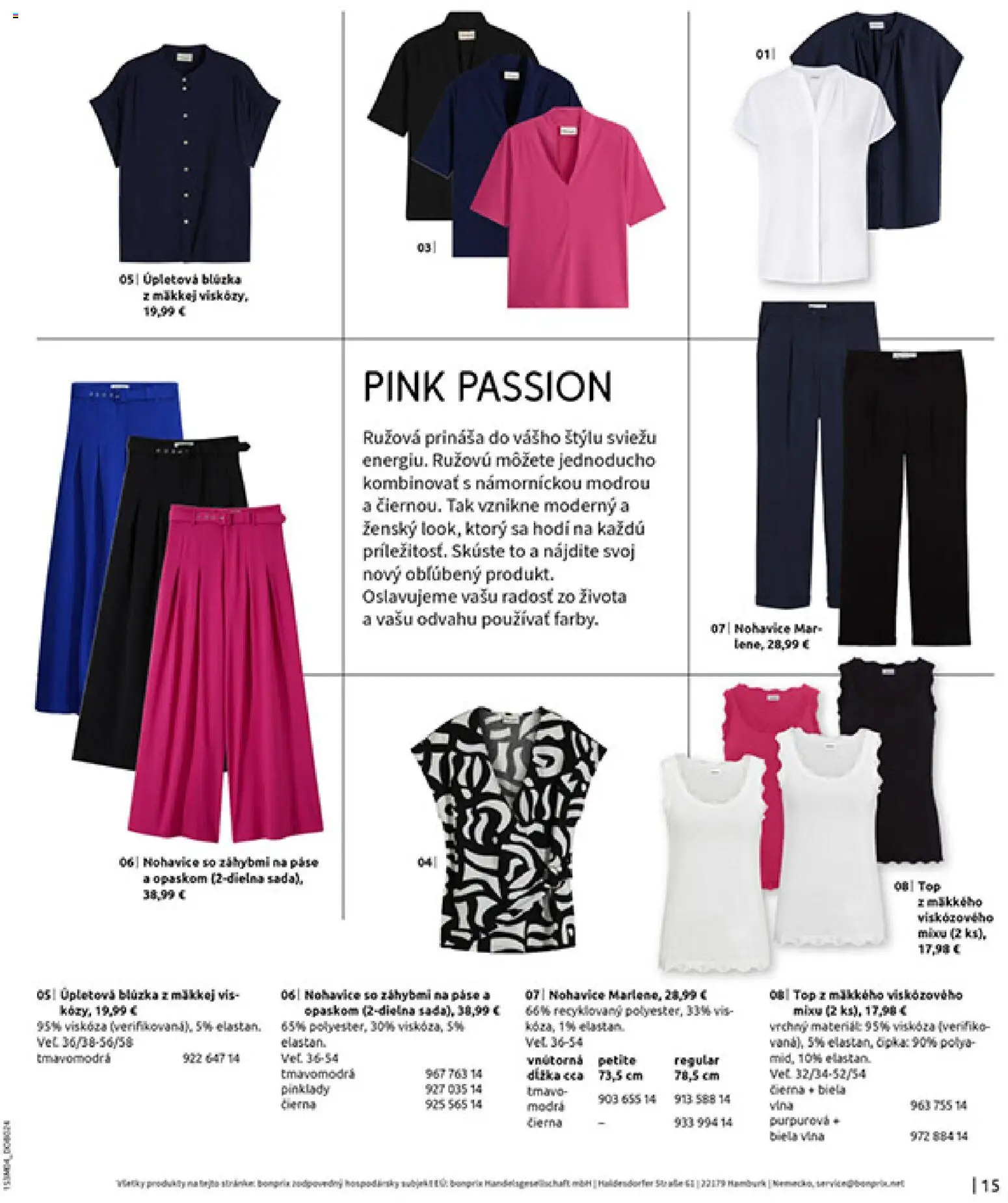 Nové Bonprix akcie – leták je platný od 31.03.2026 | Strana: 17 | Produkty: Blúzka, Nohavice