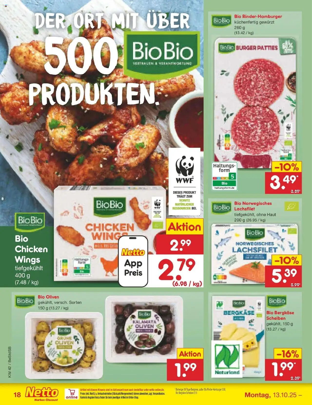 Netto Marken-Discount Prospekt 	 – gültig ab 13.10.2025 | Seite: 20 | Produkte: Burger