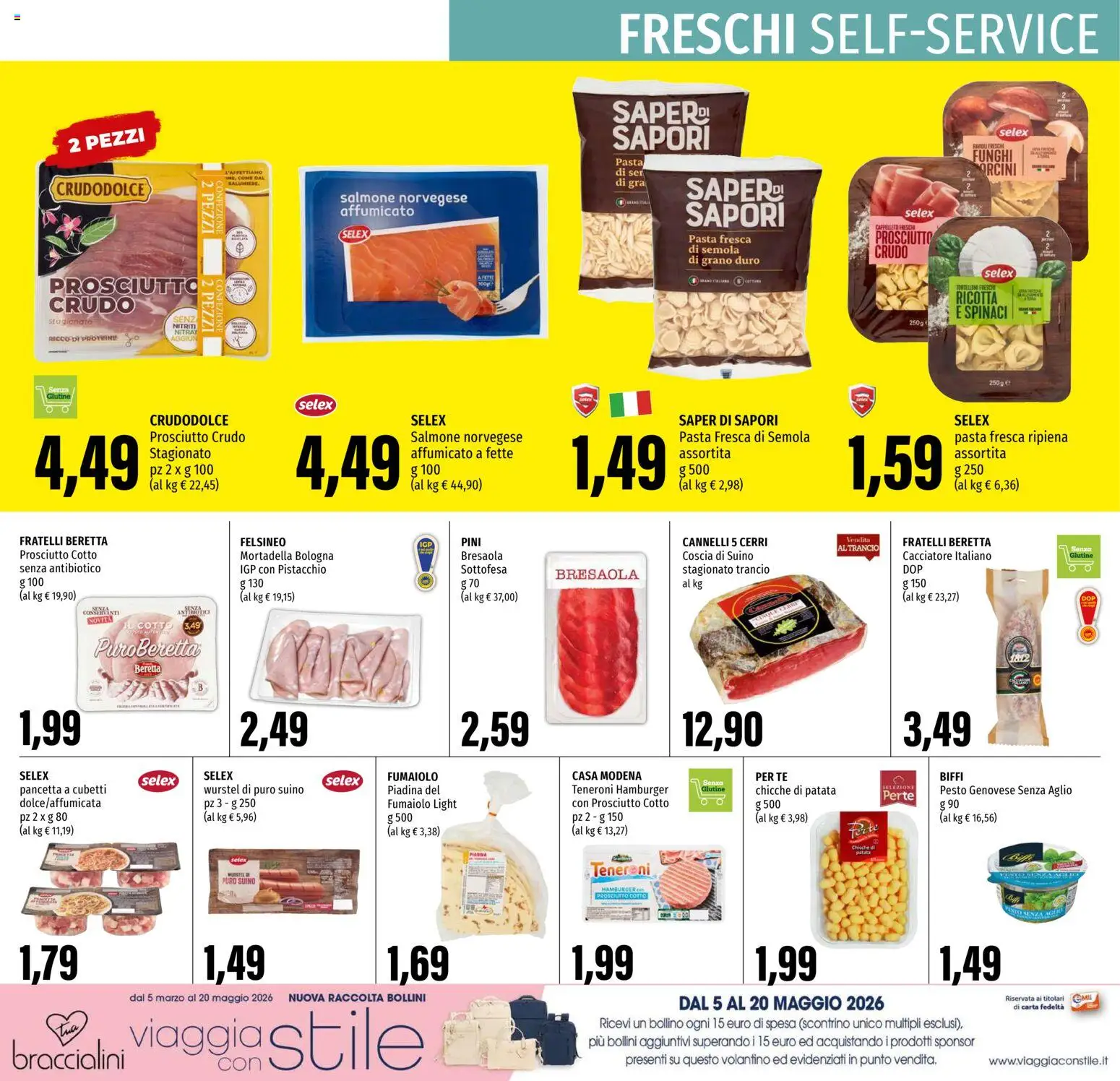 Volantino EMI del 05.03.2026 | Pagina: 6 | Prodotti: Prosciutto Crudo, Pasta, Wurstel, Piadina