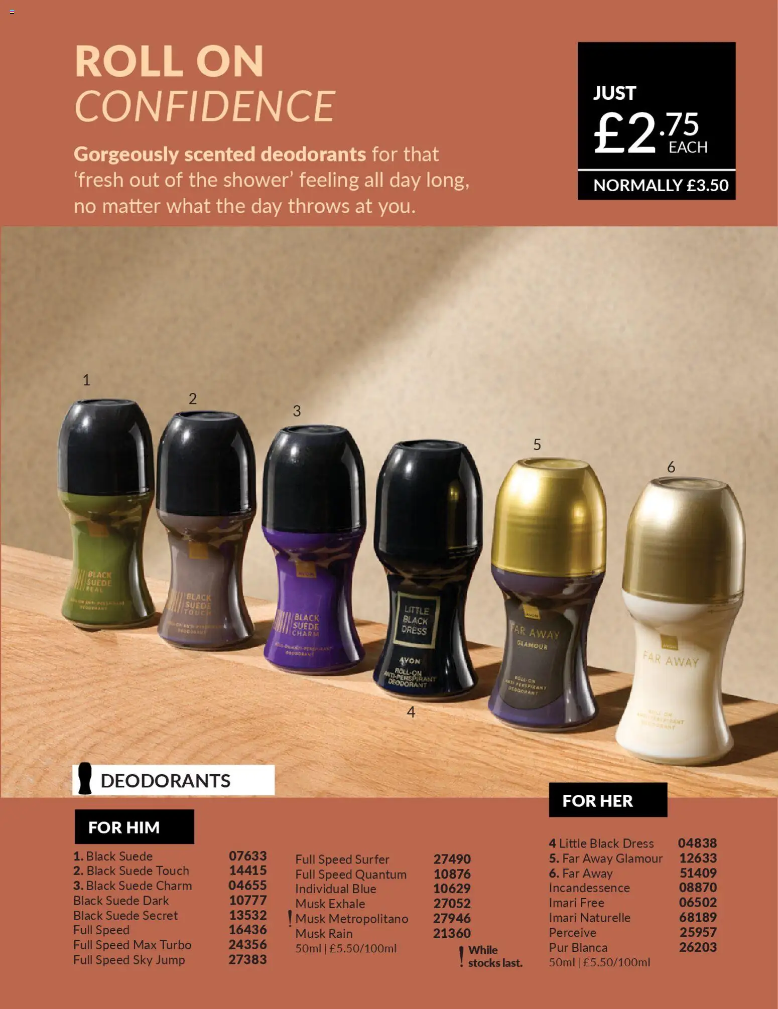 {H1} | Page: 105 | Products: Deodorant, Antiperspirant, Dress