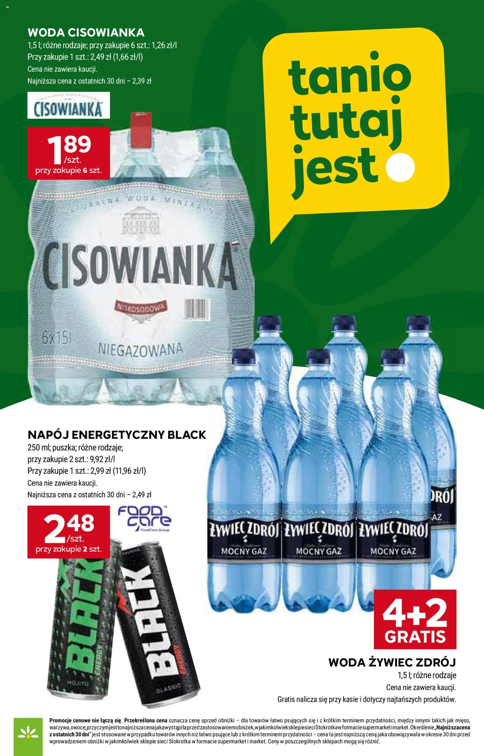Stokrotka gazetka - Market od 16.04.2026 | Strona: 4 | Produkty: Woda żywiec, Stokrotka, Woda