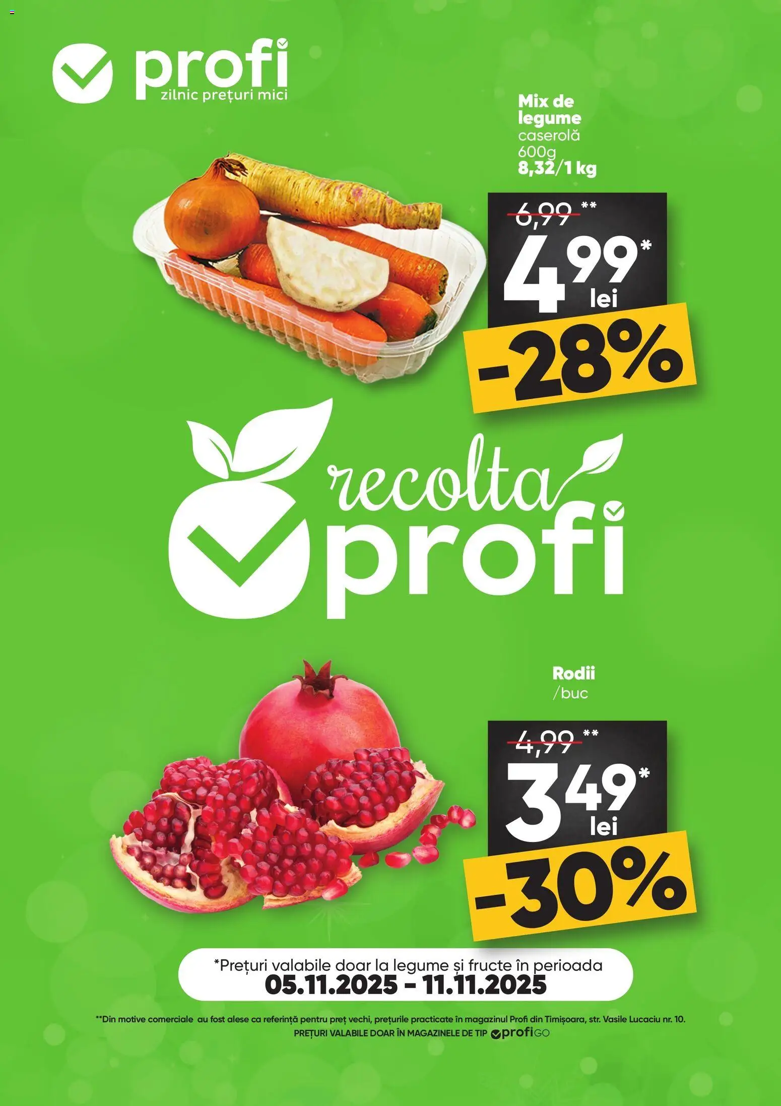 Noul catalog Profi – valabil de la 05.11.2025 | Pagină: 1 | Produse: Mici, Legume, Fructe