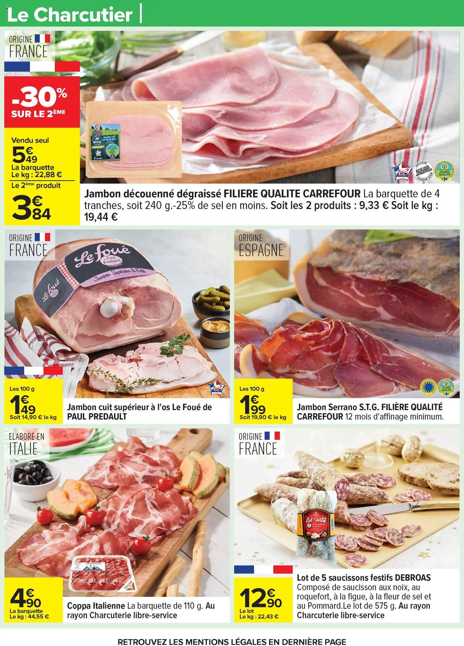 {H1} | Page: 36 | Produits: Saucisson, Sel, Jambon serrano, Jambon