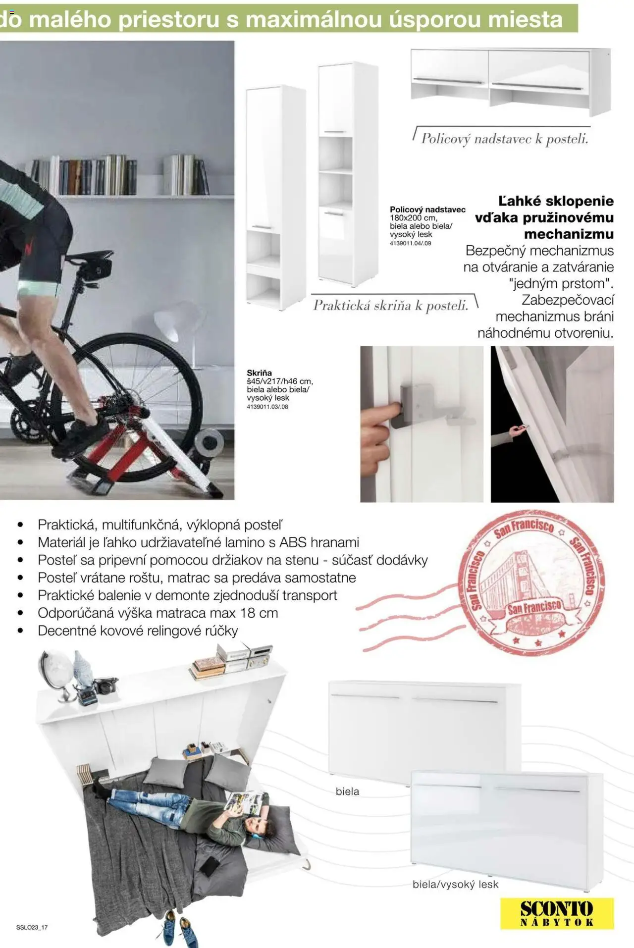 Nové Sconto nábytok akcie – leták je platný od 14.02.2025 | Strana: 17 | Produkty: Nábytok, Matrac, Posteľ, Skriňa