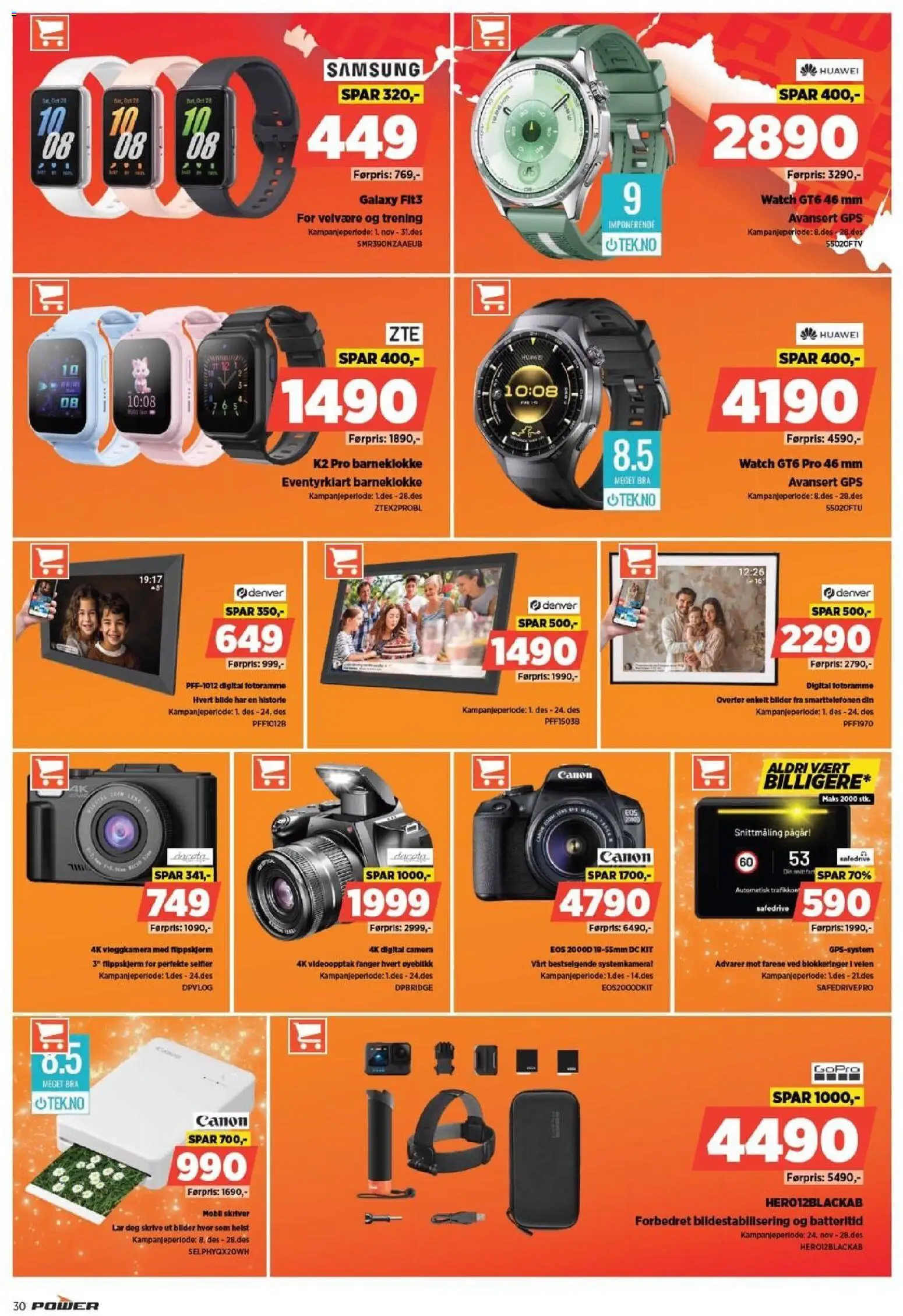 {H1} | Side: 30 | Produkter: GPS, Fotoramme