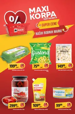 Maxi katalog - pregled Maxi kataloga - važi od 19.03.2026 | Strana: 6 | Proizvode: Majonez, Pečena paprika, Njoke, Paprika