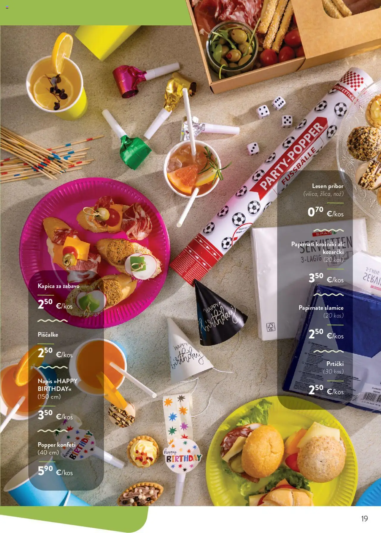 Spar katalog party box │ velja od 11.08.2025 | Stran: 19 | Izdelki: Pribor, Nož, Kos