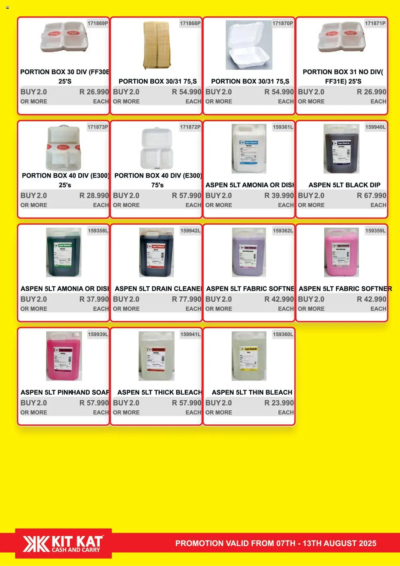 KIT KAT Cash & Carry Weekly Traders Special │ valid from 07.08.2025 | Page: 38 | Products: Box, Softner, Bleach, Soap