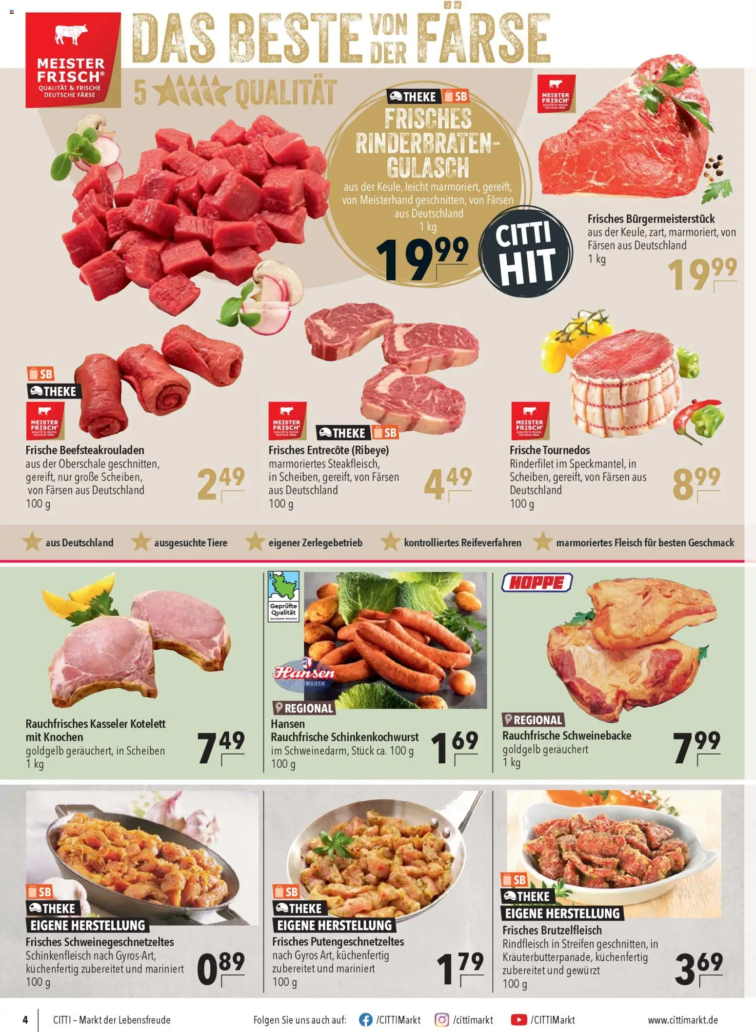 CITTI Markt Prospekt 	 – gültig ab 28.01.2026 | Seite: 4 | Produkte: Theke, Gyros, Gulasch, Fleisch