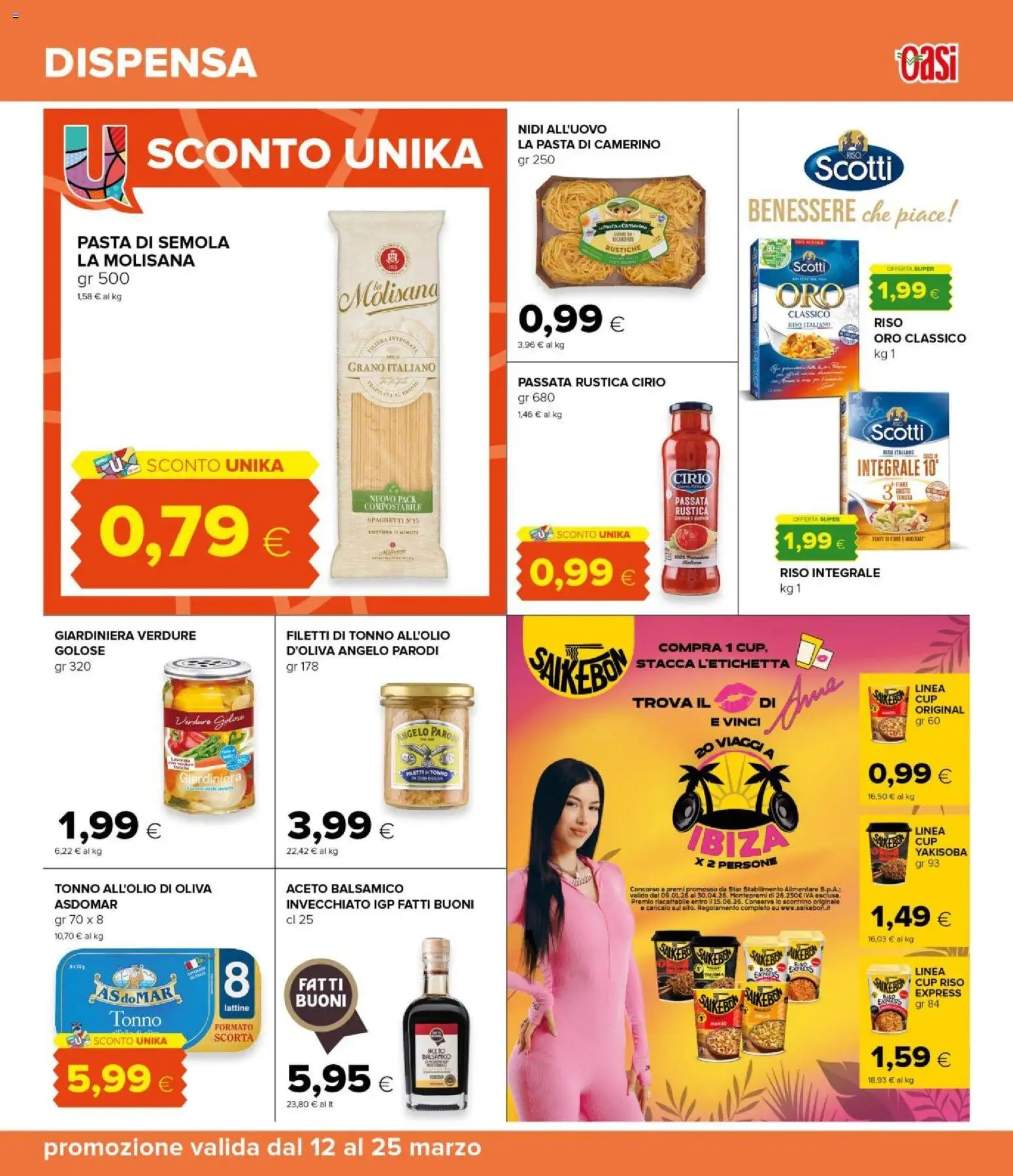 Volantino Oasi del 12.03.2026 | Pagina: 21 | Prodotti: Riso, Pasta, Tonno, Aceto