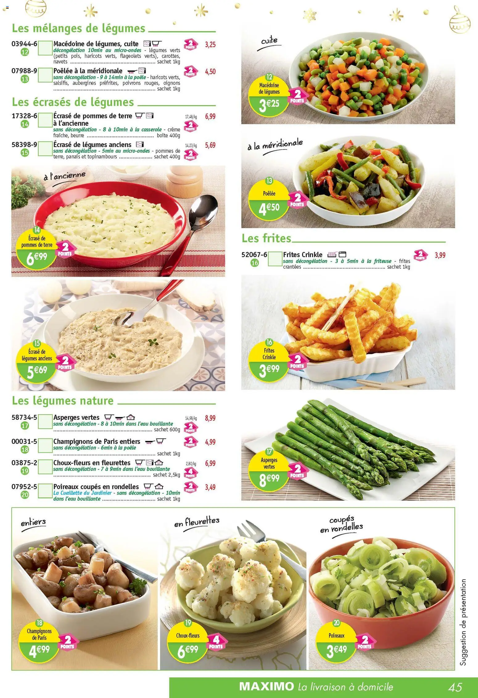 {H1} | Page: 45 | Produits: Poêle, Friteuse, Pommes, Oignons