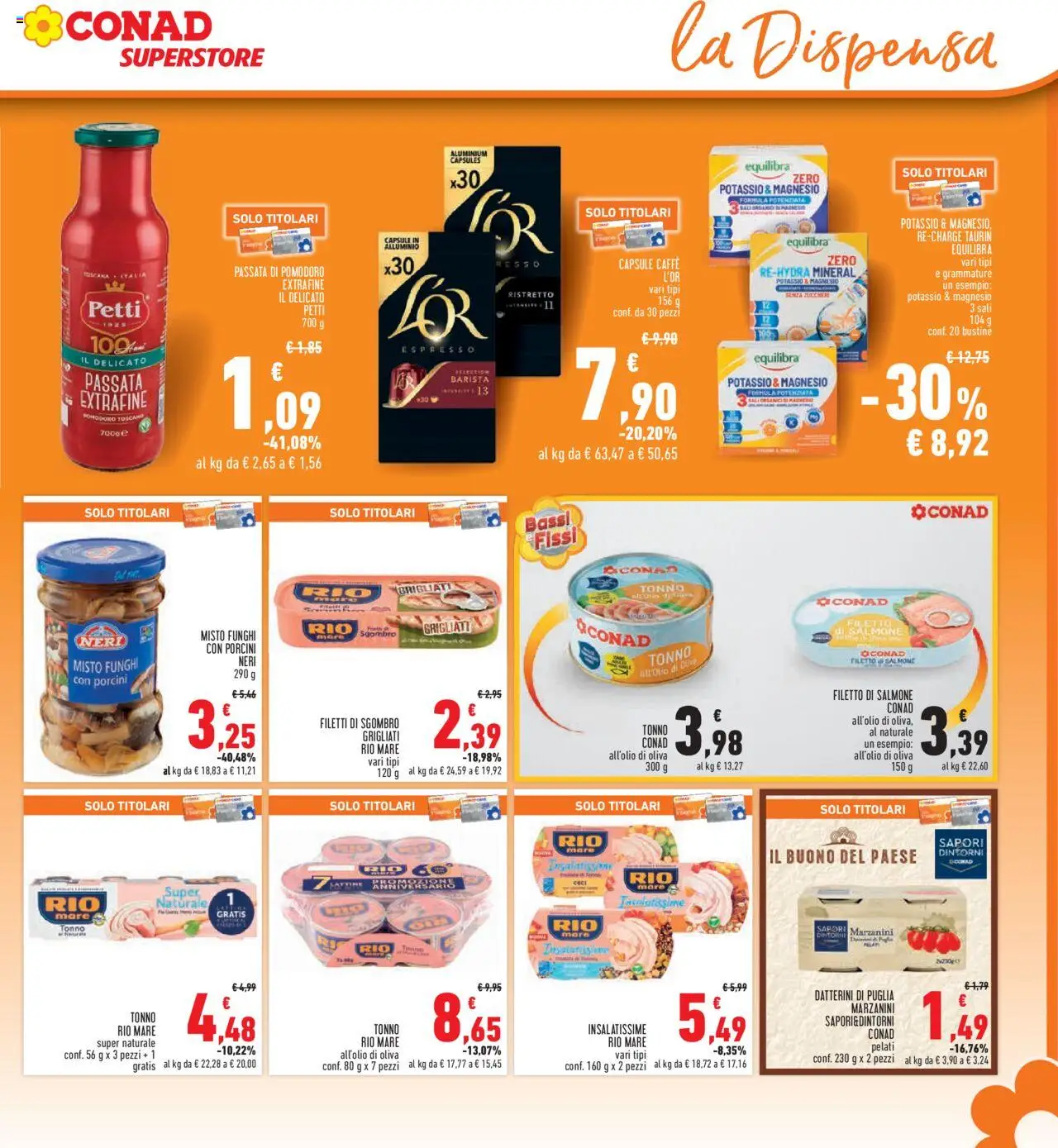 Volantino Conad del 14.08.2025 | Pagina: 13 | Prodotti: Caffè, Salmone, Tonno, Tonno al naturale