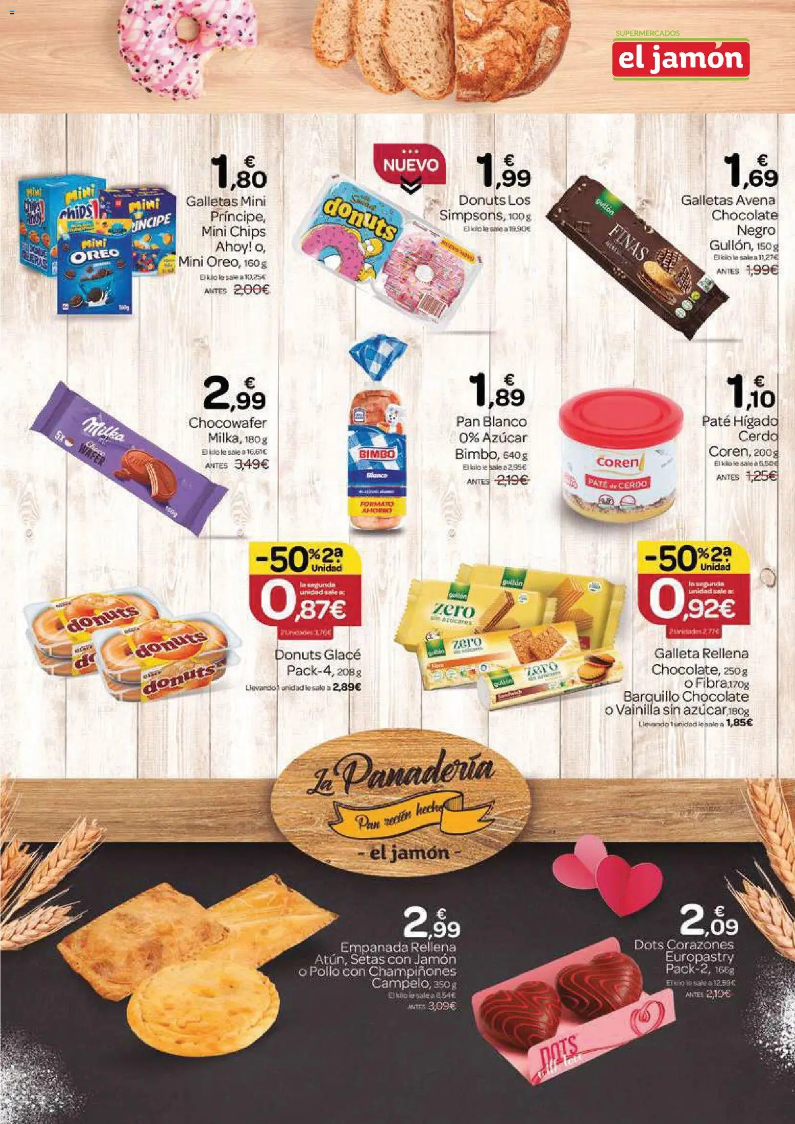 Supermercados El Jamón folleto │ válido desde el 29.01.2026 | Página: 13 | Productos: Pan, Paté, Galletas, Donuts