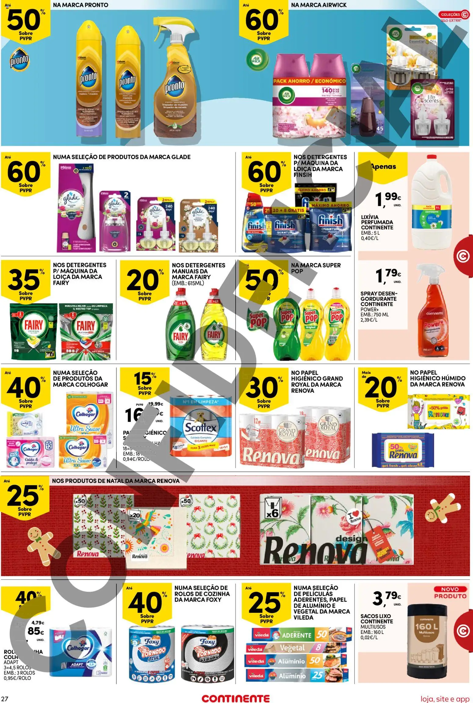 Continente Semanal Continente Bom Dia │ válido de 02.12.2025 | Página: 27 | Produtos: Máquina de lavar, Papel higiénico, Top, Papel de alumínio