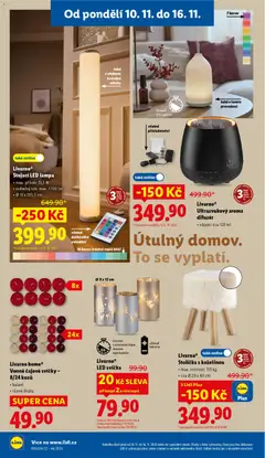 Náhled letáku Lidl leták od 10.11.2025 | Strana: 40 | Produkty: Aroma difuzér, Svíčka, Baterie, Lampa