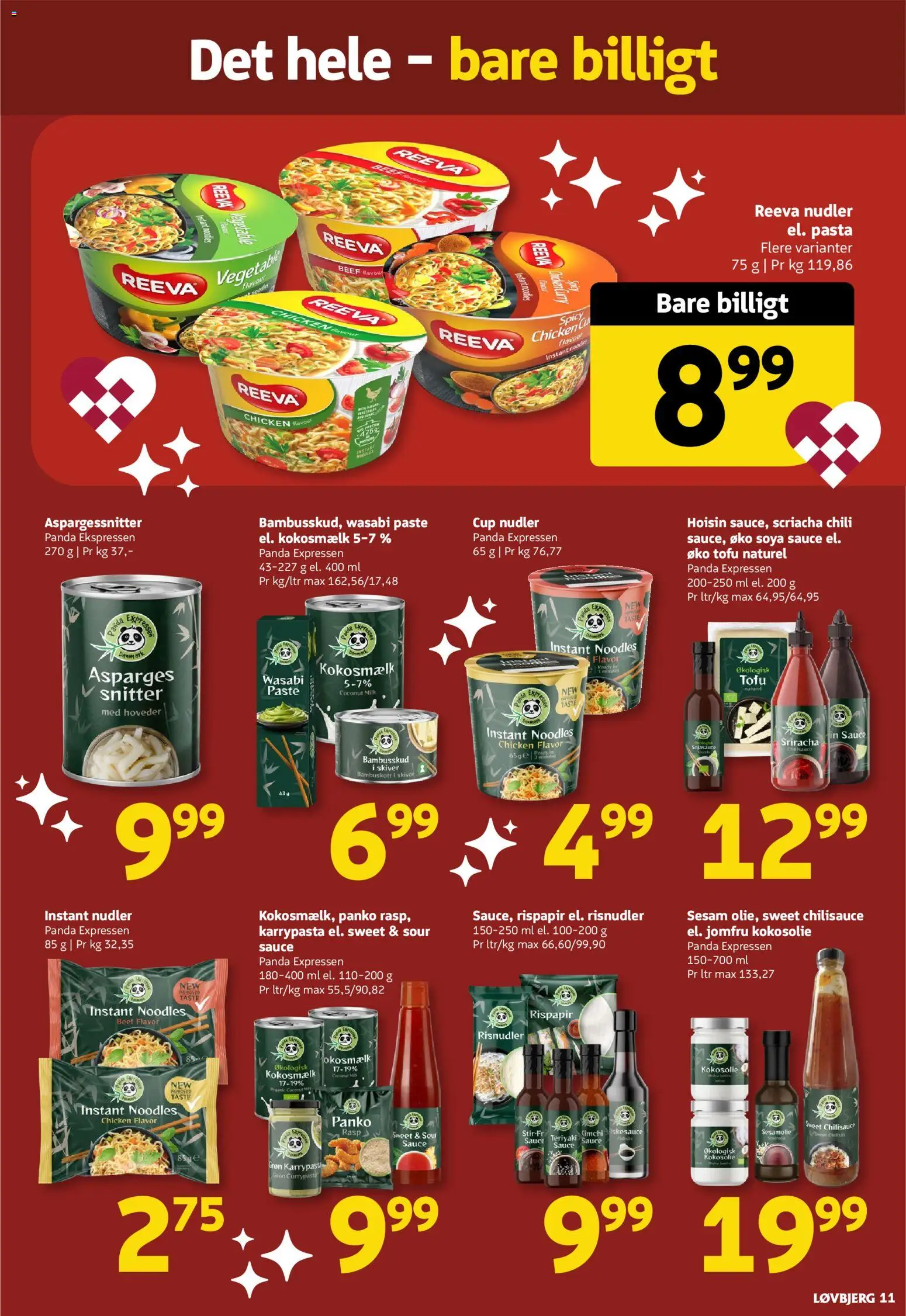 Løvbjerg tilbudsavis – gyldig fra 28.11.2025 | Side: 11 | Produkter: Pasta, Kokosmælk, Asparges, Aspargessnitter