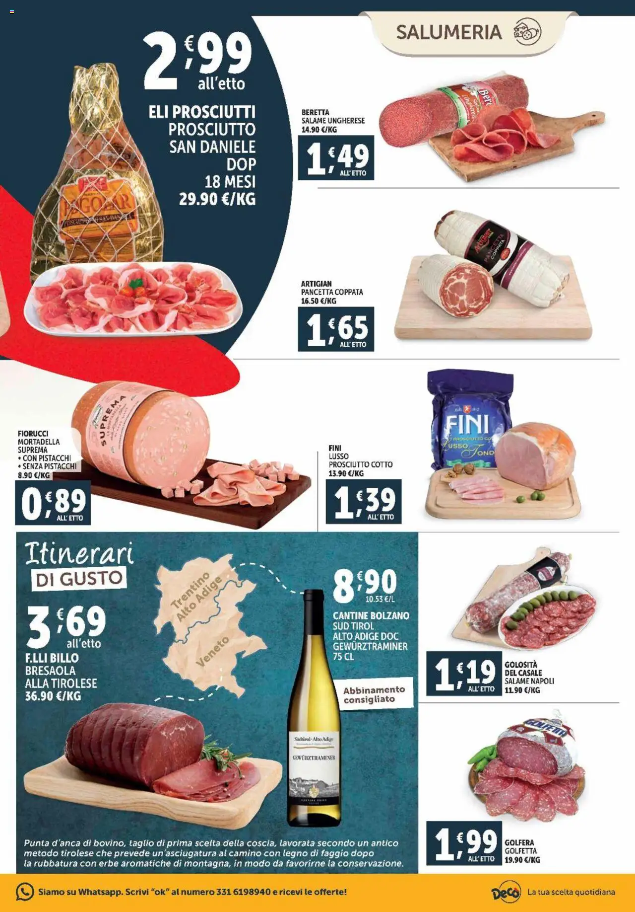 Volantino Decò del 12.09.2025 | Pagina: 3 | Prodotti: Salame, Bresaola, Pancetta, Mortadella
