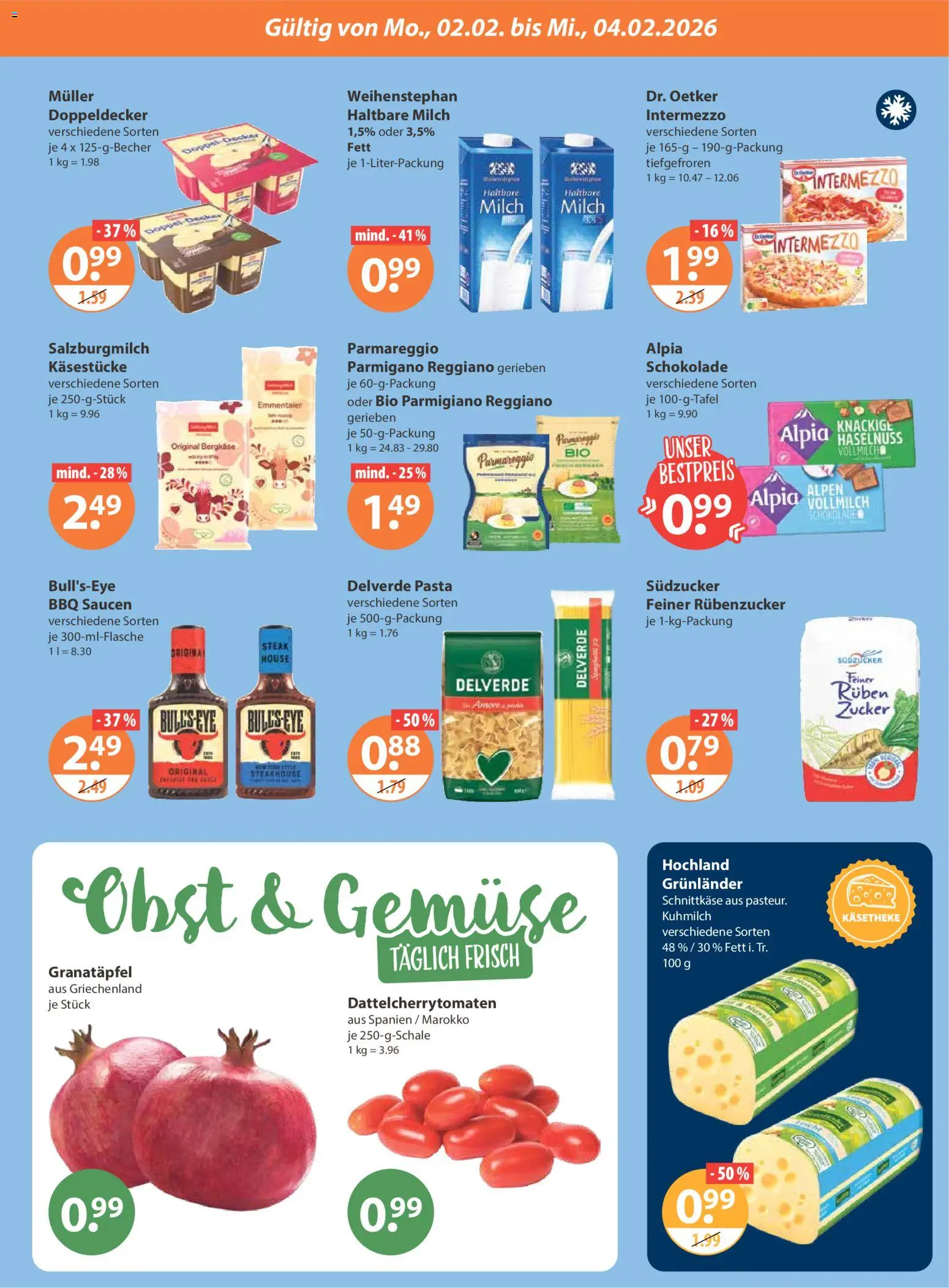 V-Markt - München – gültig ab 29.01.2026 | Seite: 19 | Produkte: Decke, Milch, Schokolade, Grunlander